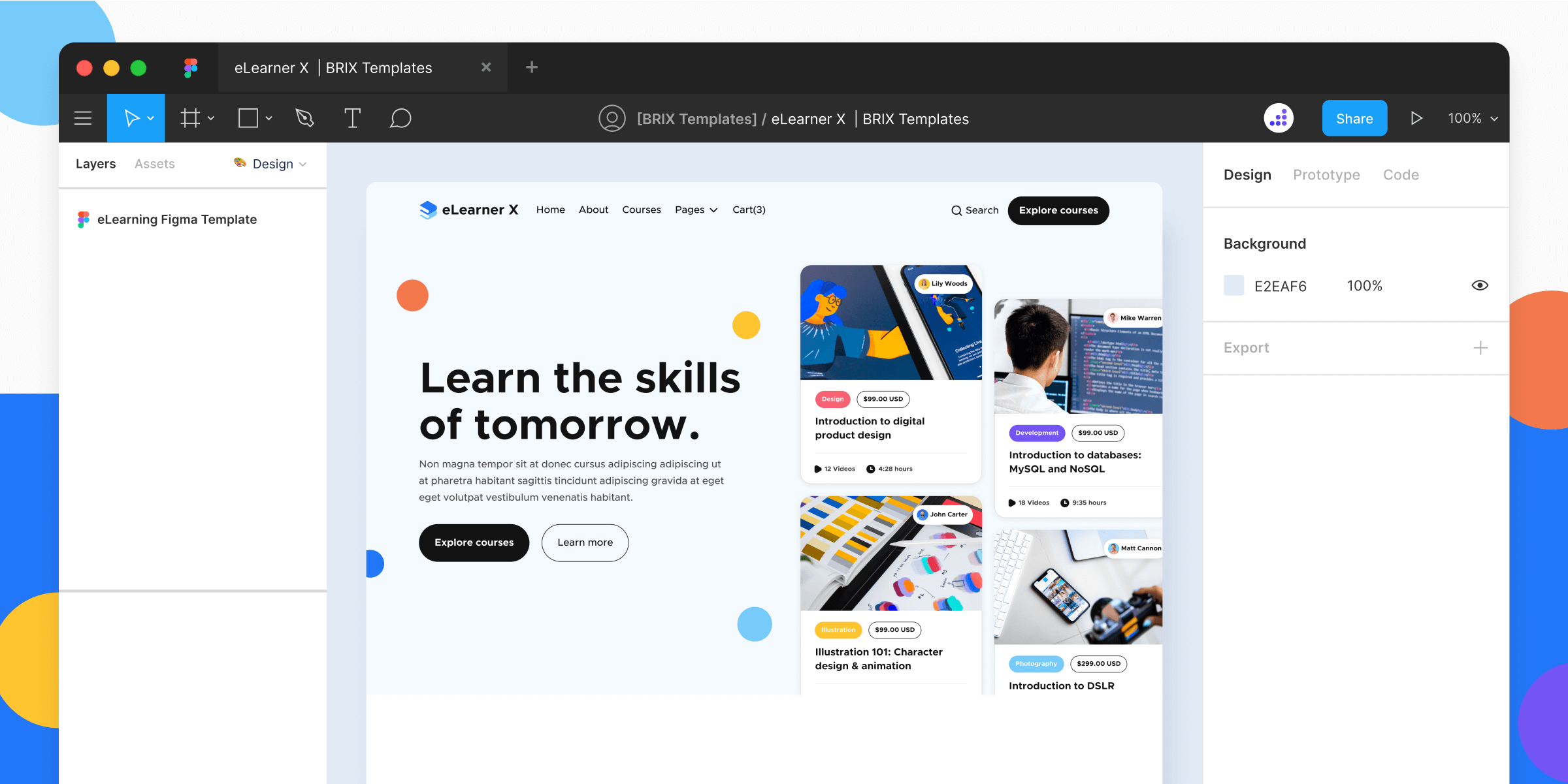 eLearning Website Figma Template