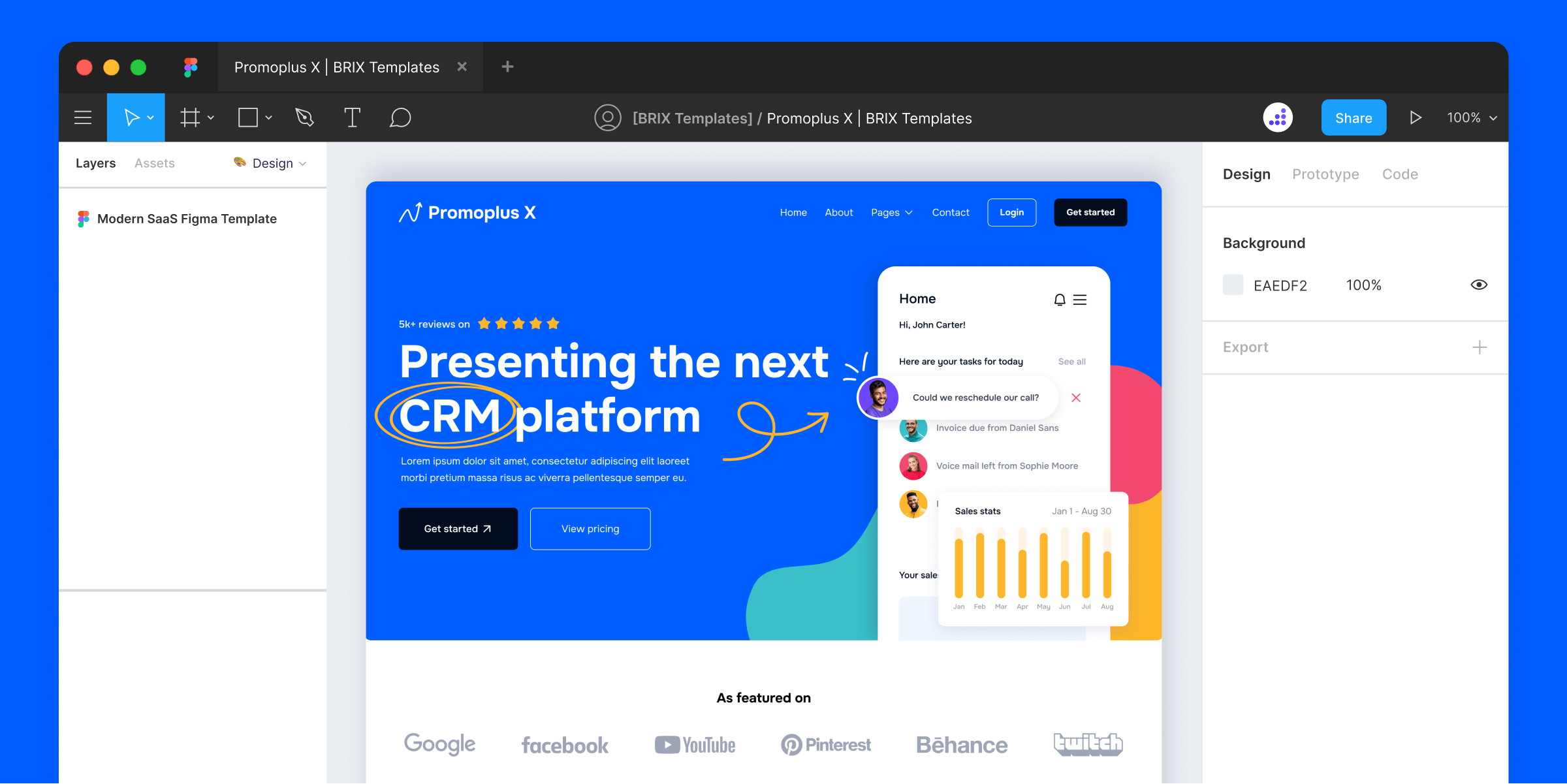 Enterprise SaaS Website Figma Template