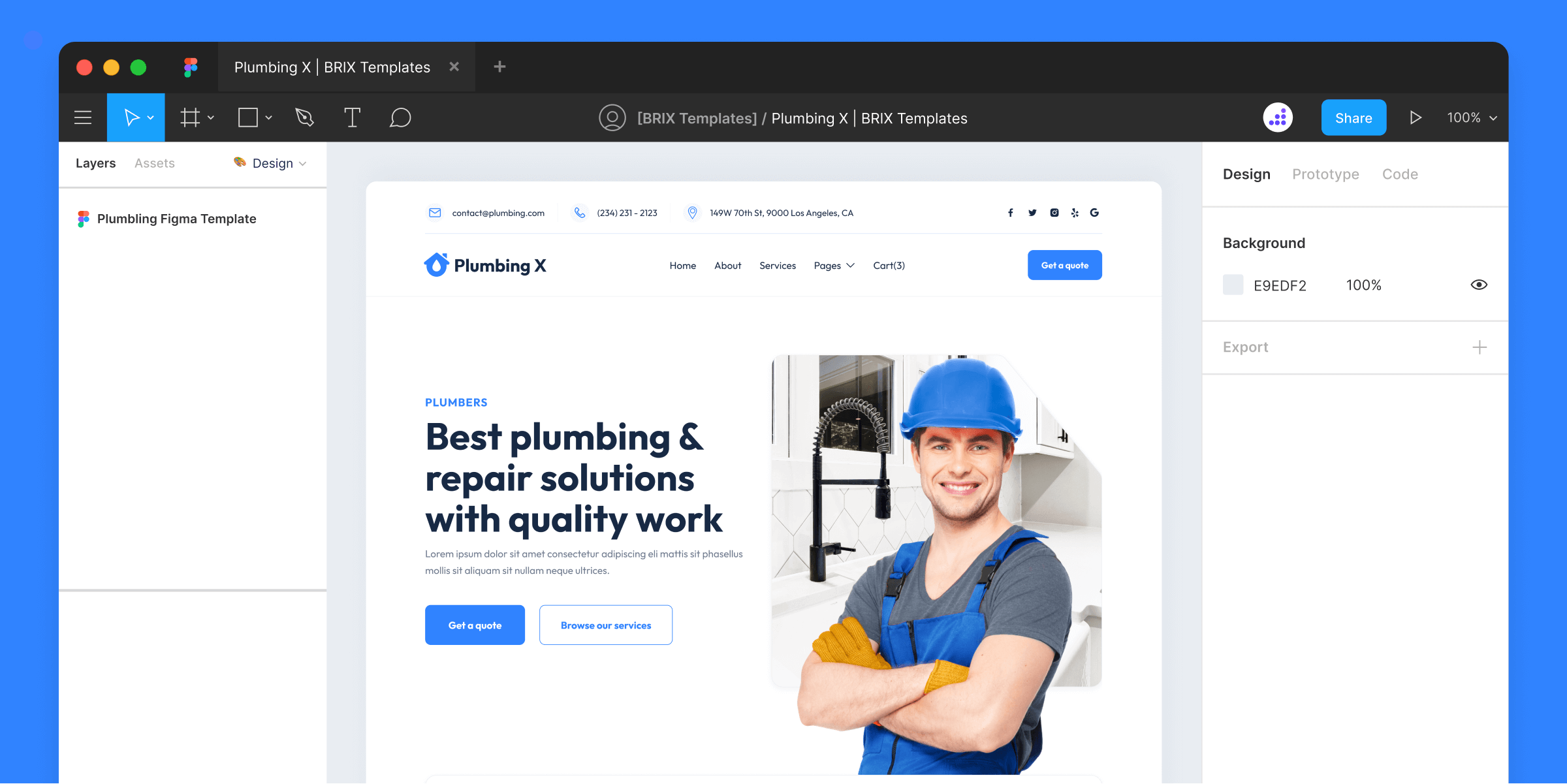 Home Repairs Website Figma Template