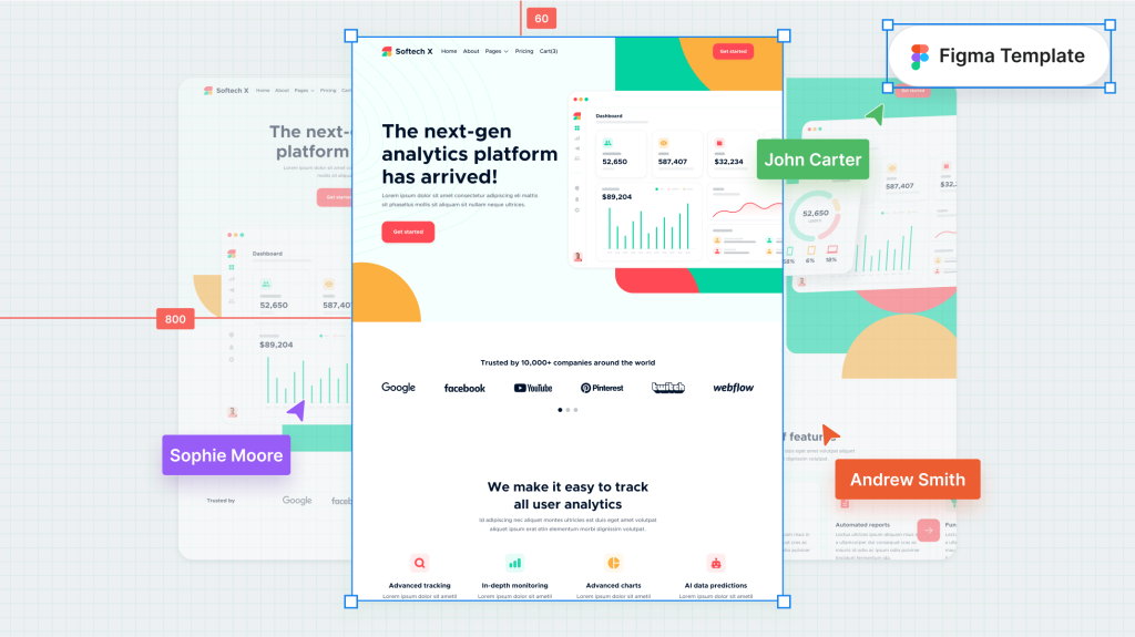 Softech X - Modern SaaS Figma Template - Free Figma Resource | Figma ...