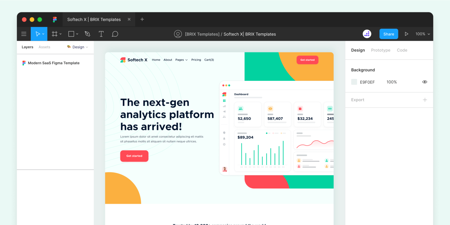 Softech X - Modern SaaS Figma Template - Free Figma Resource | Figma ...