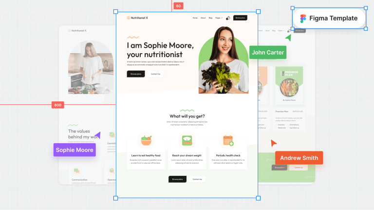 Nutritionist X - Nutritionist Figma Template - Free Figma Resource ...
