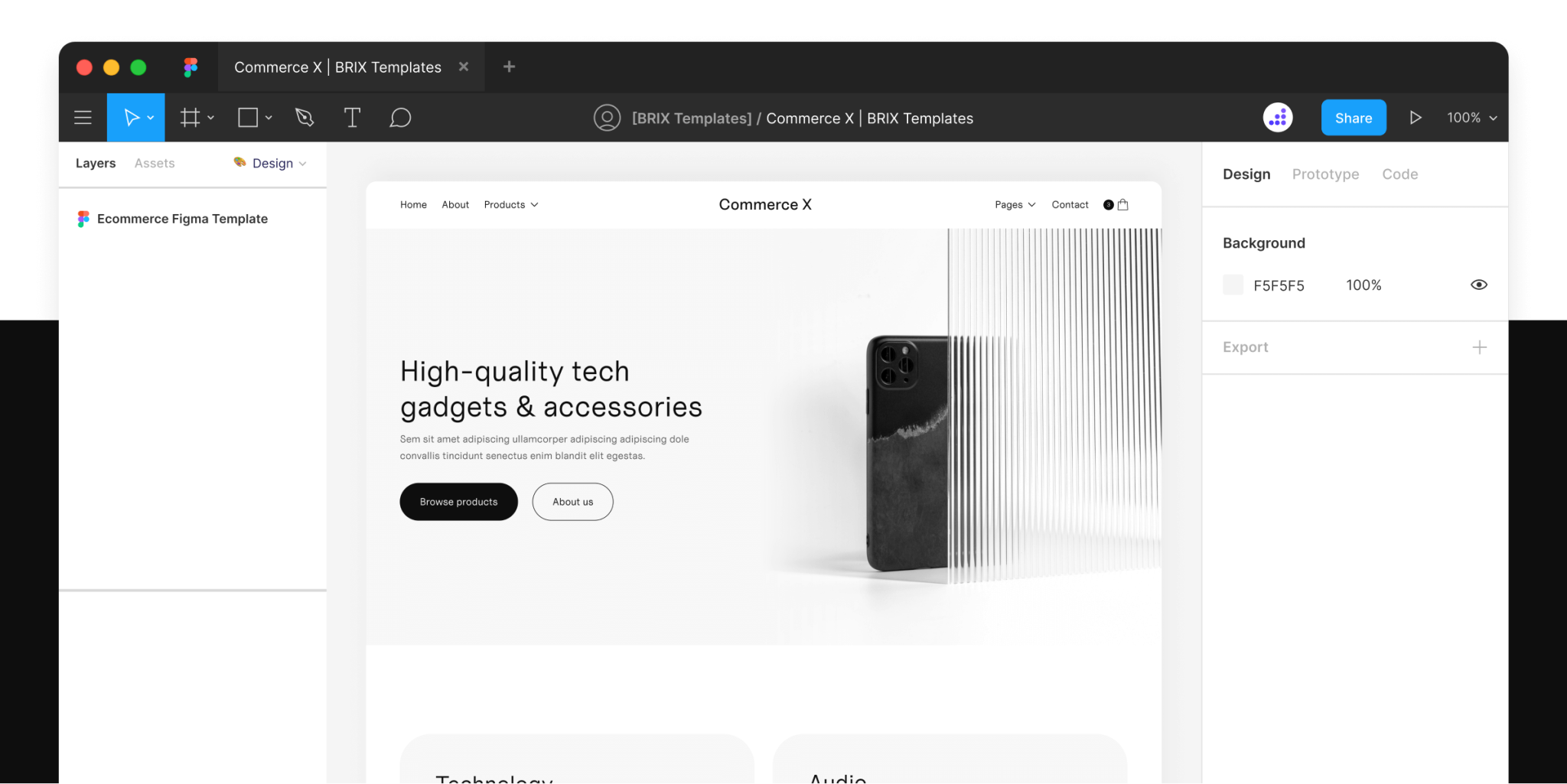 Commerce X Ecommerce Shop Figma Template Free Figma Resource