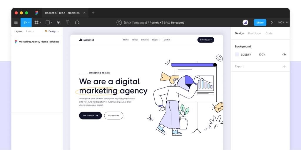 Rocket X - Marketing Agency Figma Template - Free Figma Resource ...