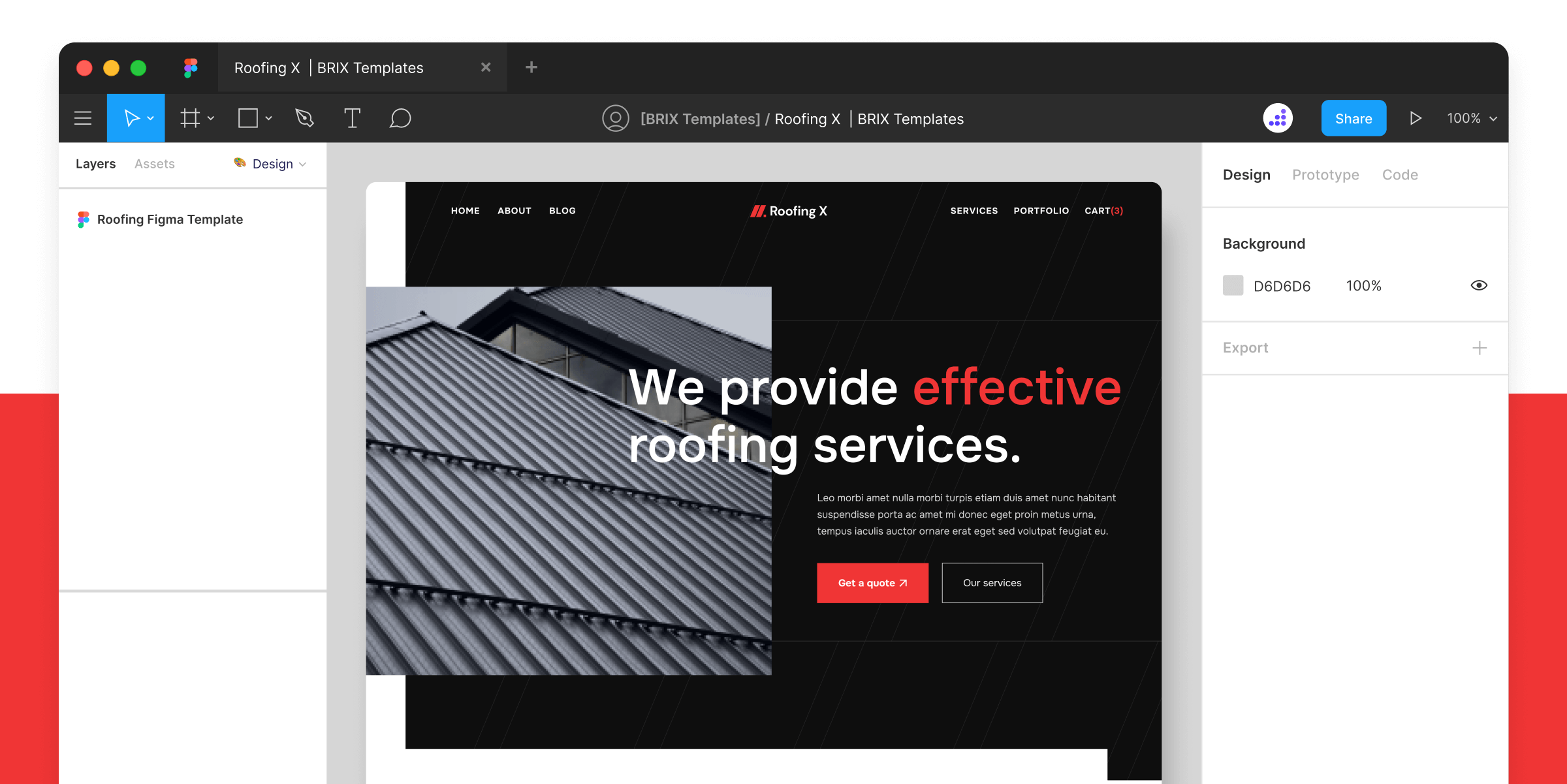 Roofing Services Website Figma Template