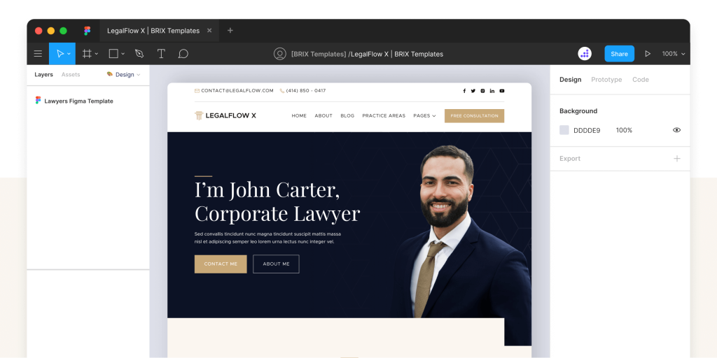 LegalFlow X - Lawyers Figma Template - Free Figma Resource | Figma Elements