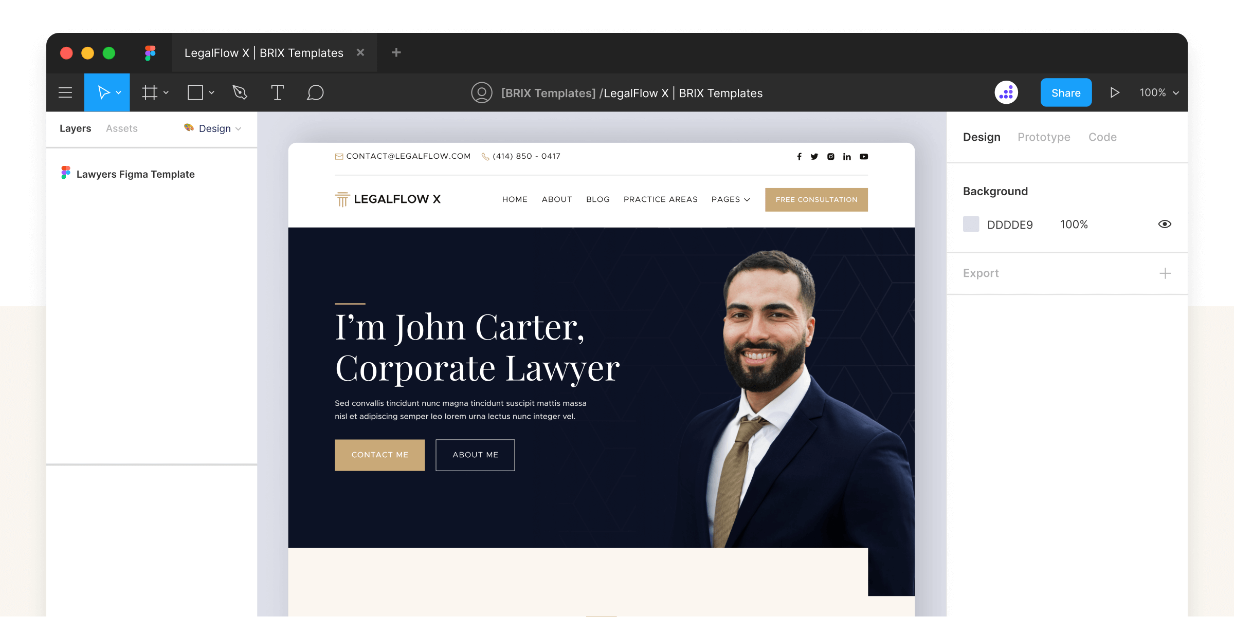 Attorney Figma Website Template