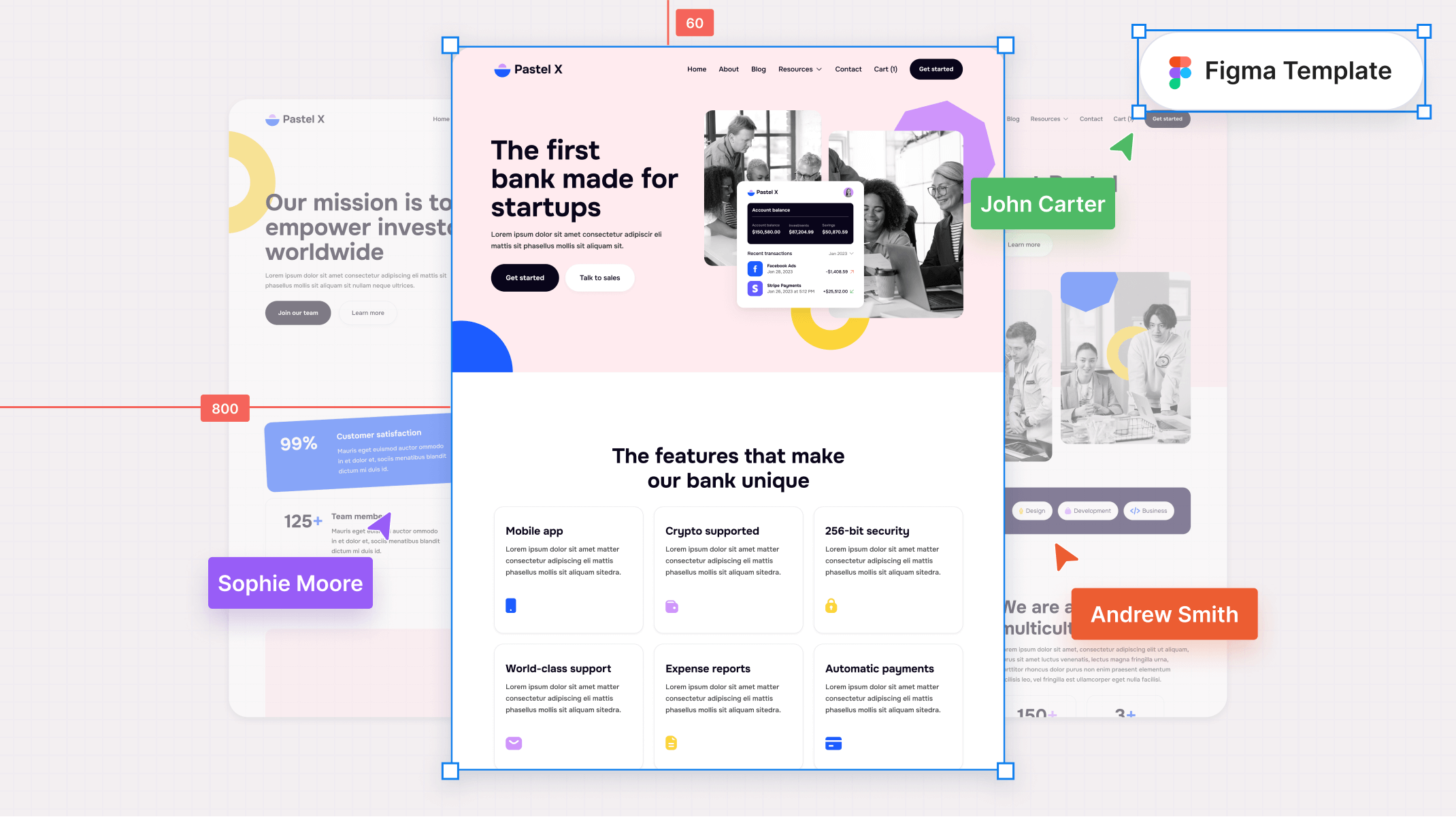 Colorful Startup Figma Template