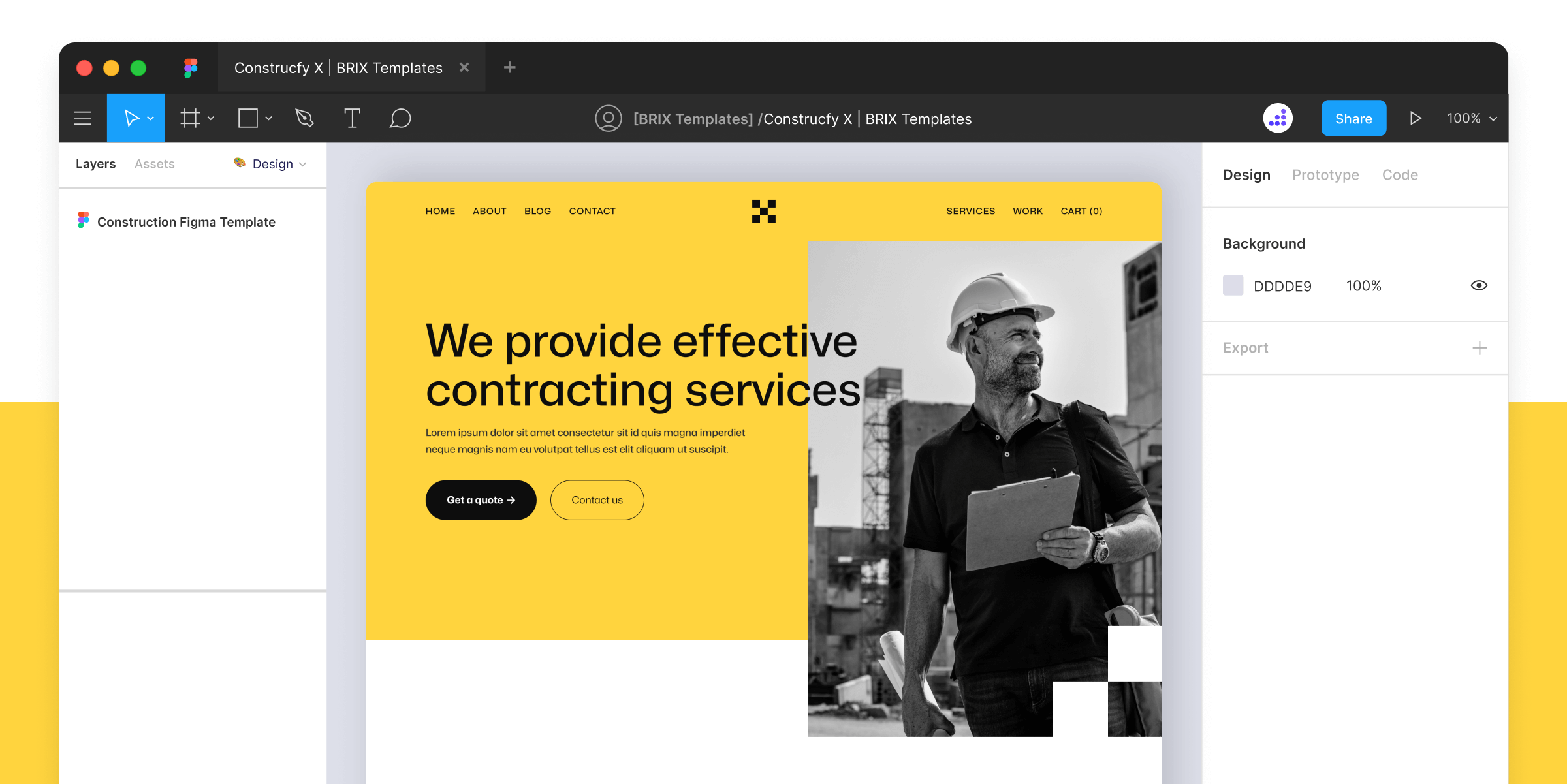 Contractor Figma Website Template