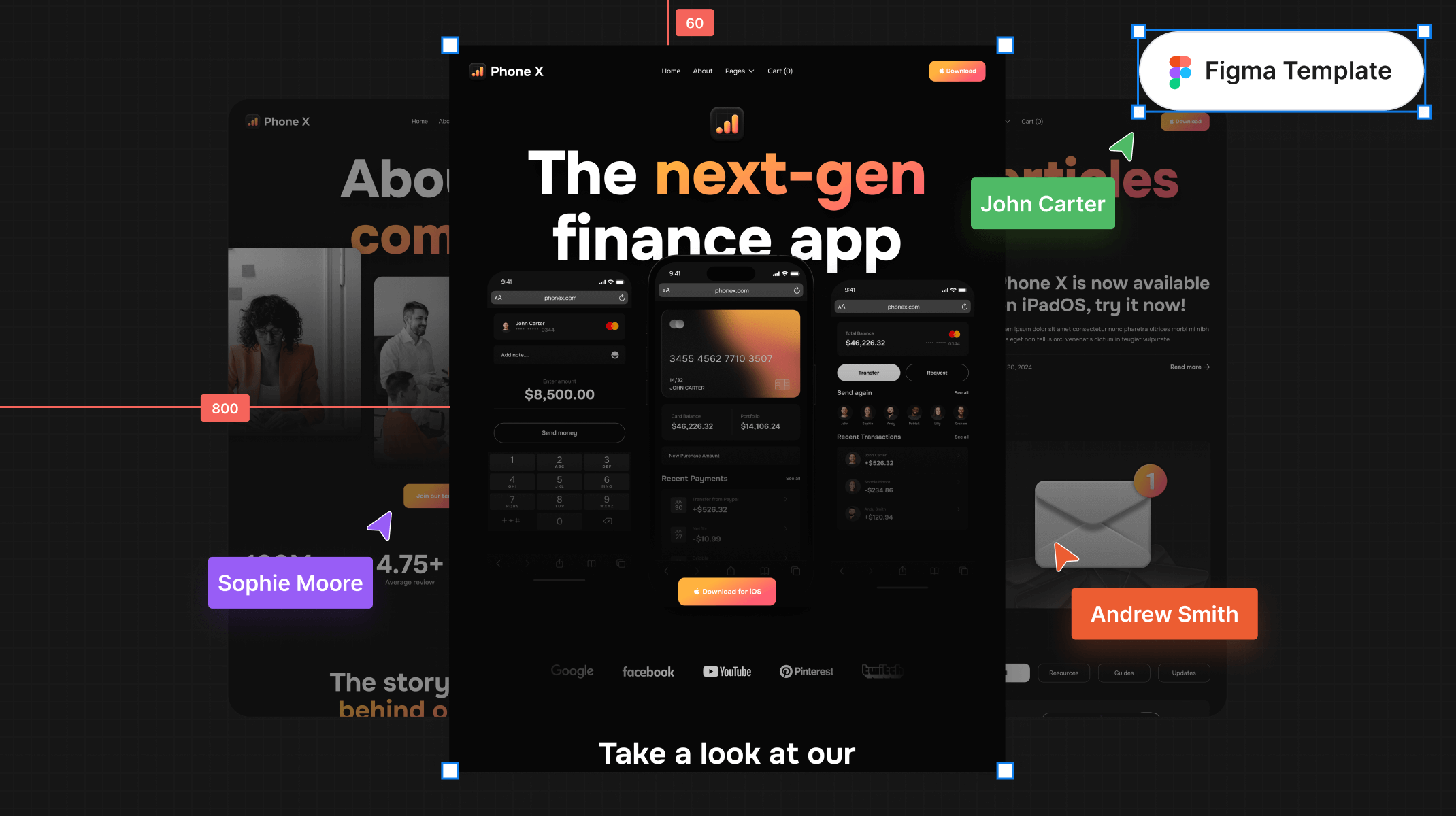 Dark Mode App Figma Template