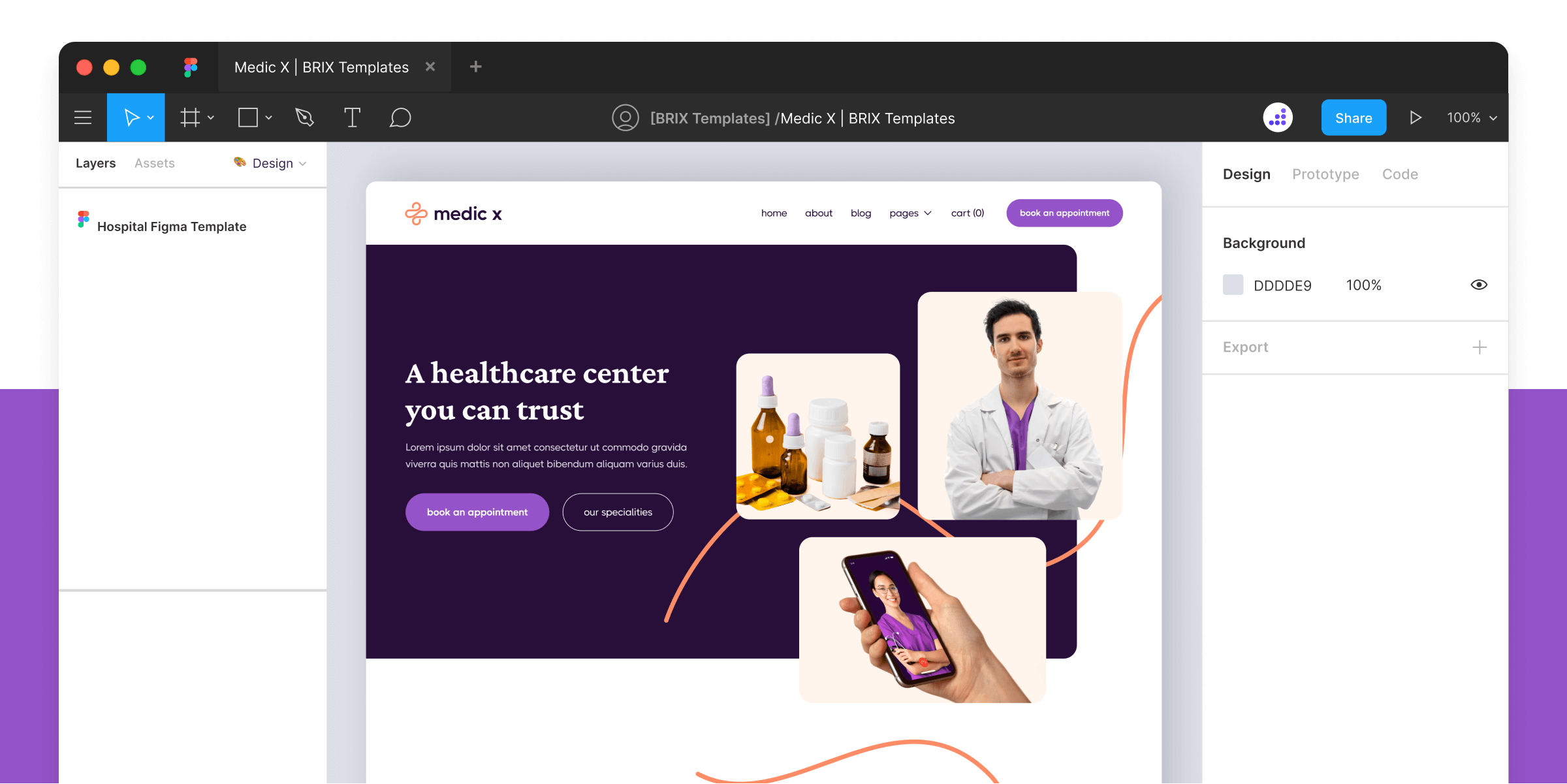 Healthcare Figma Website Template