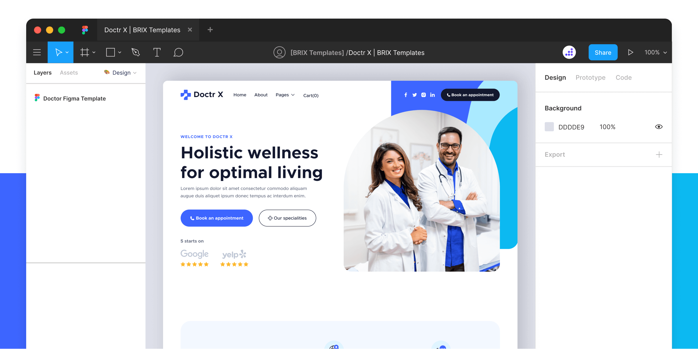 Hospital Figma Website Template