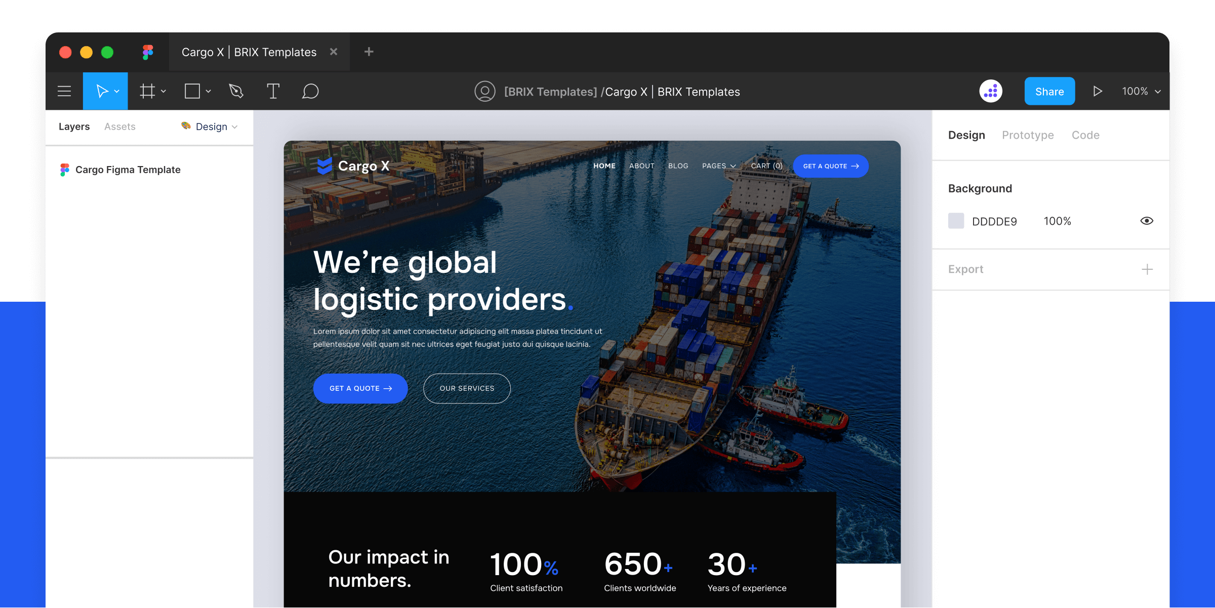 Logistics Figma Website Template