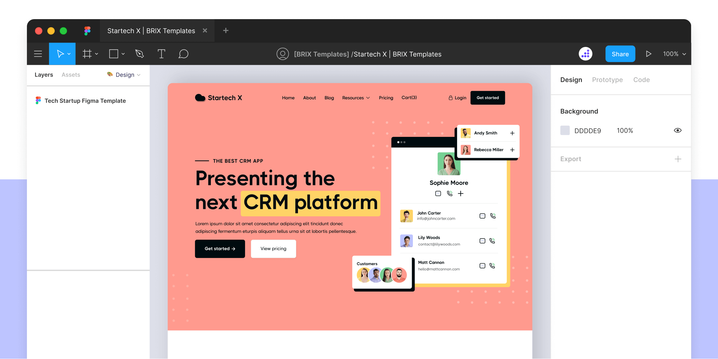 Modern Startup Figma Website Template