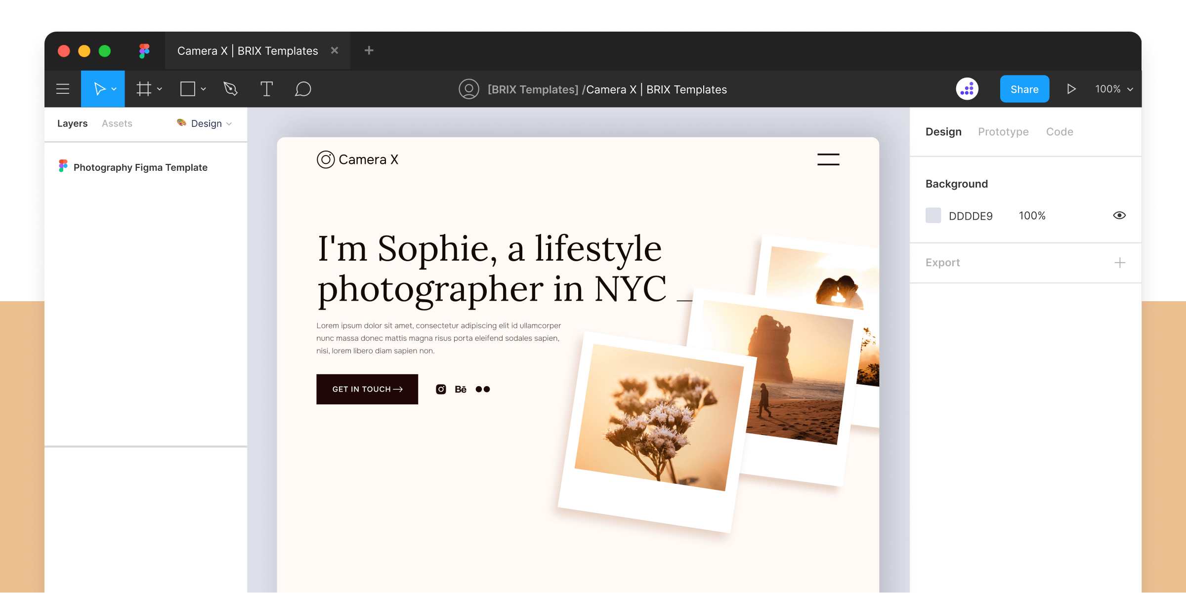 Photographers Figma Website Template