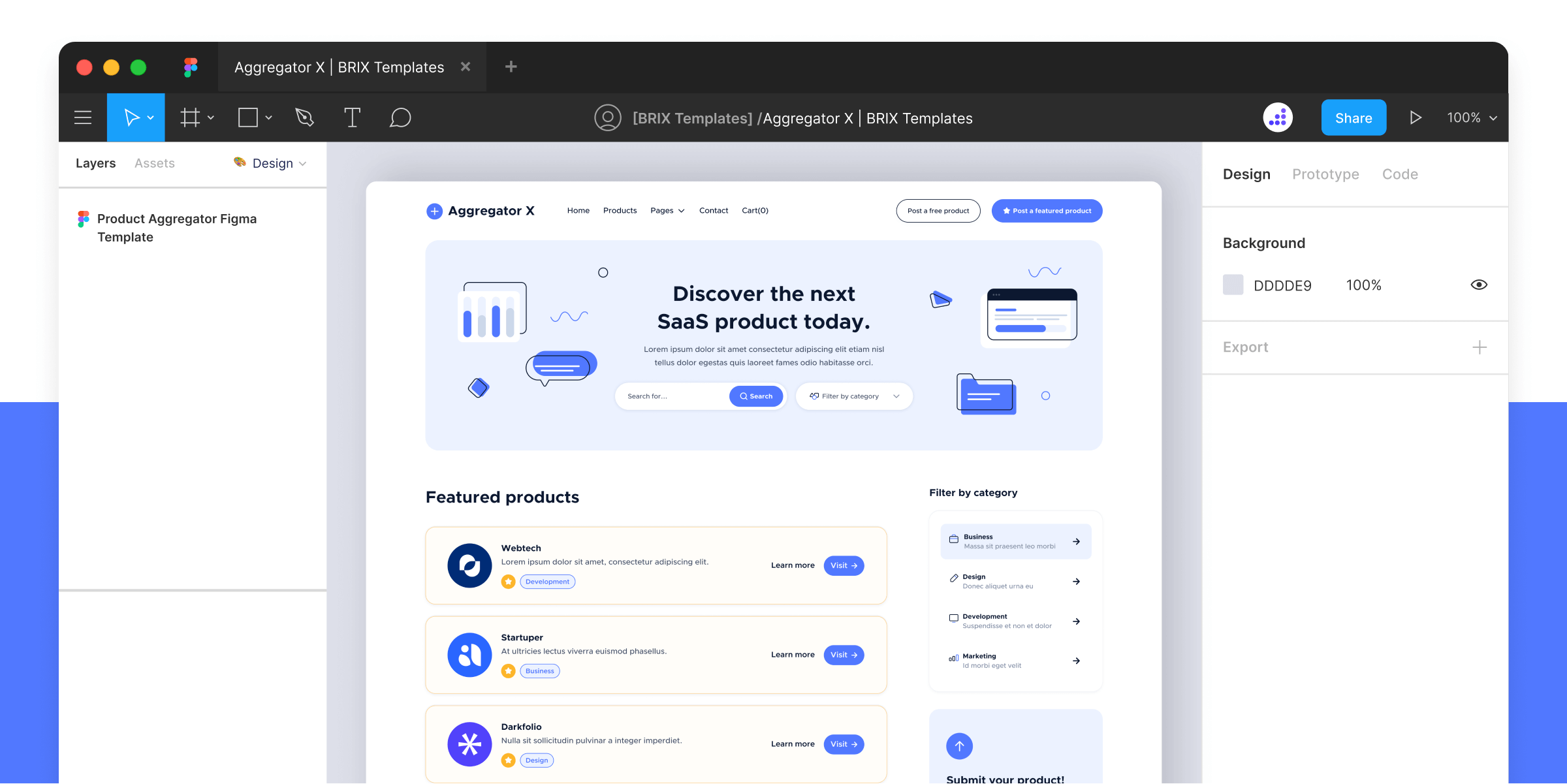 Recommendation Site Figma Website Template