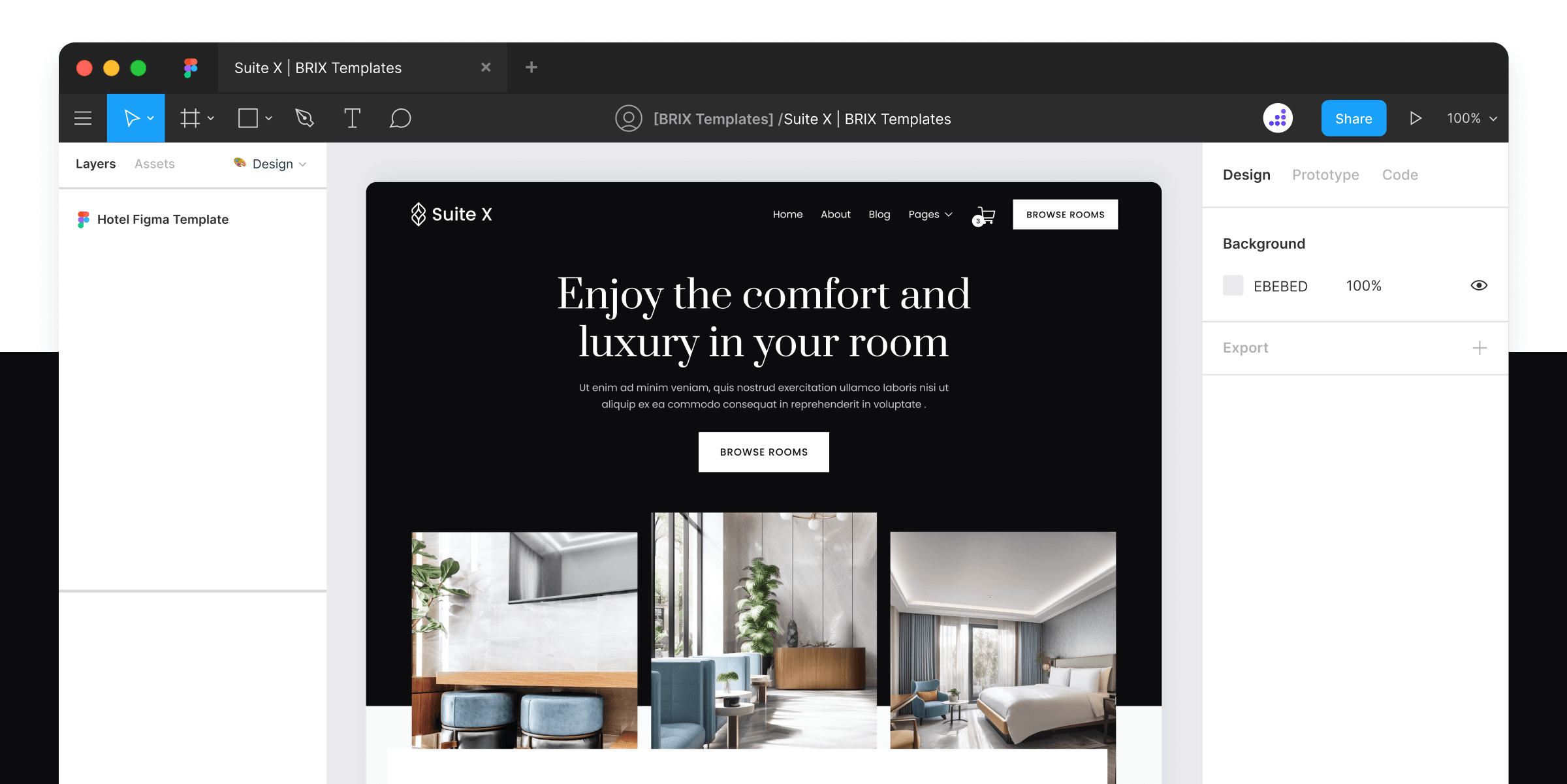 Resort Figma Website Template