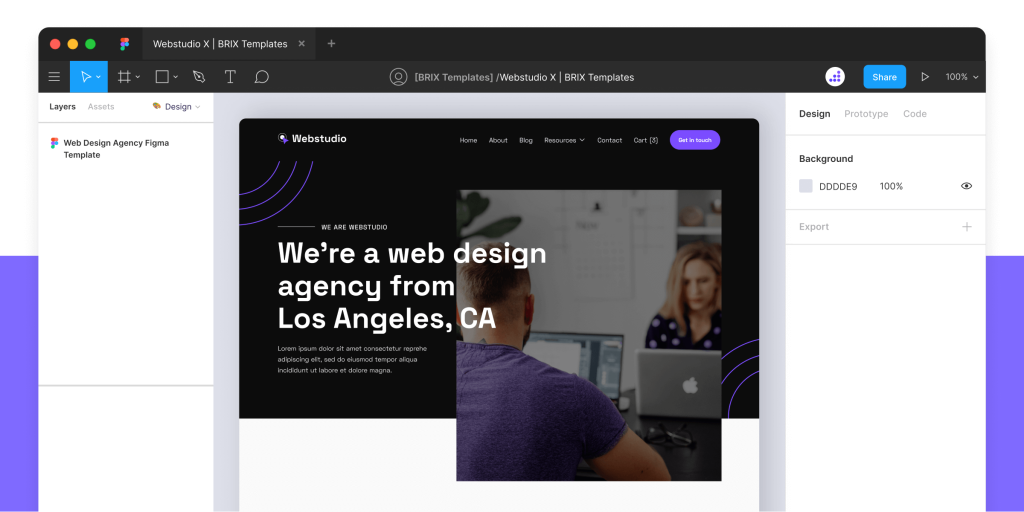Webstudio X - Web Design Agency Figma Template - Free Figma Resource ...