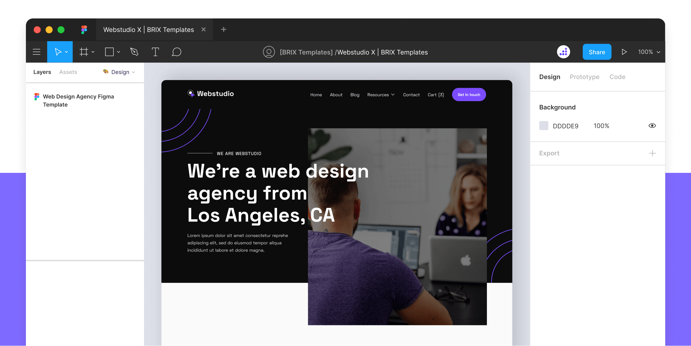 Web Design Studio Figma Website Template