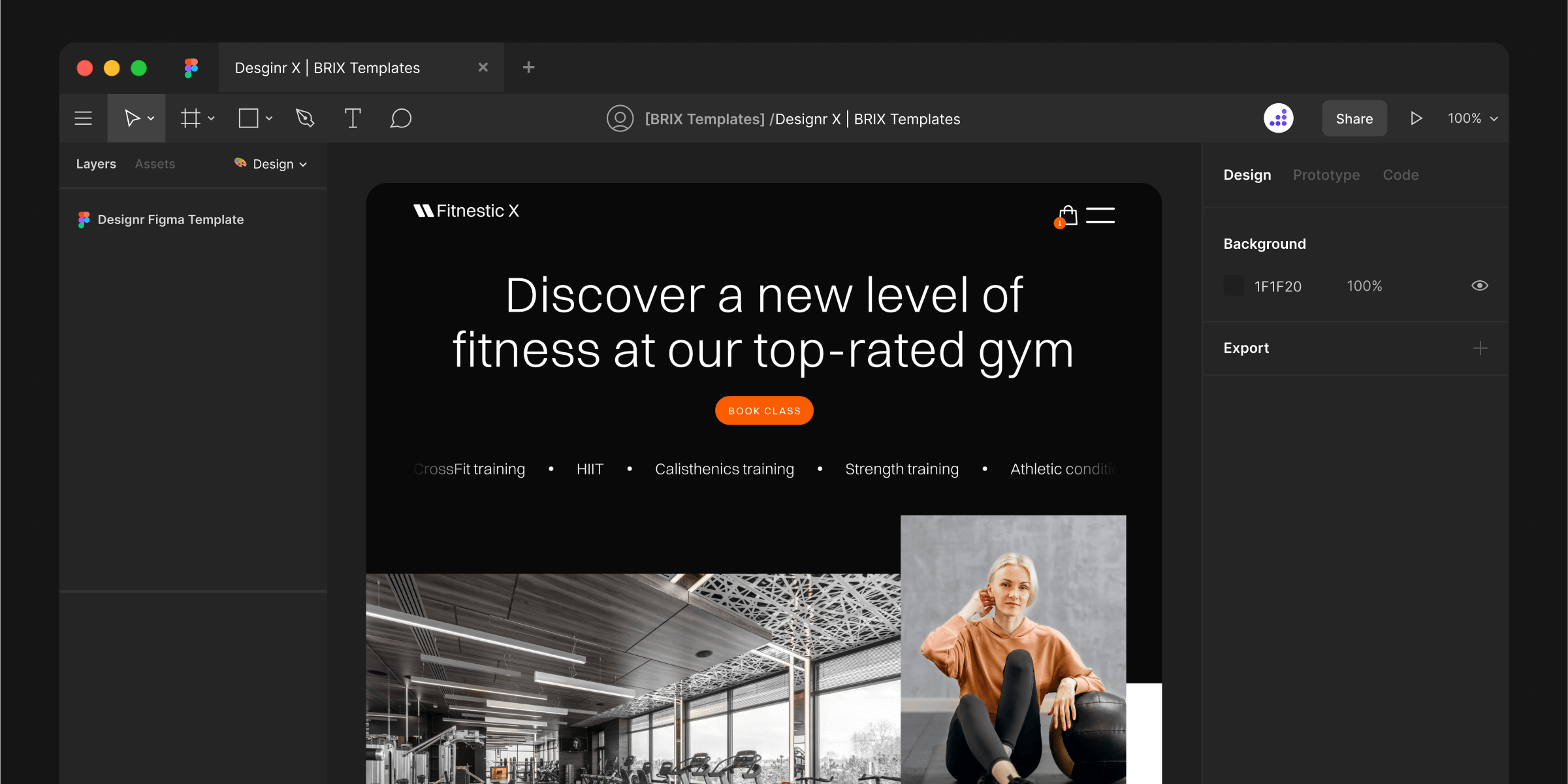 Gym Figma Website Template