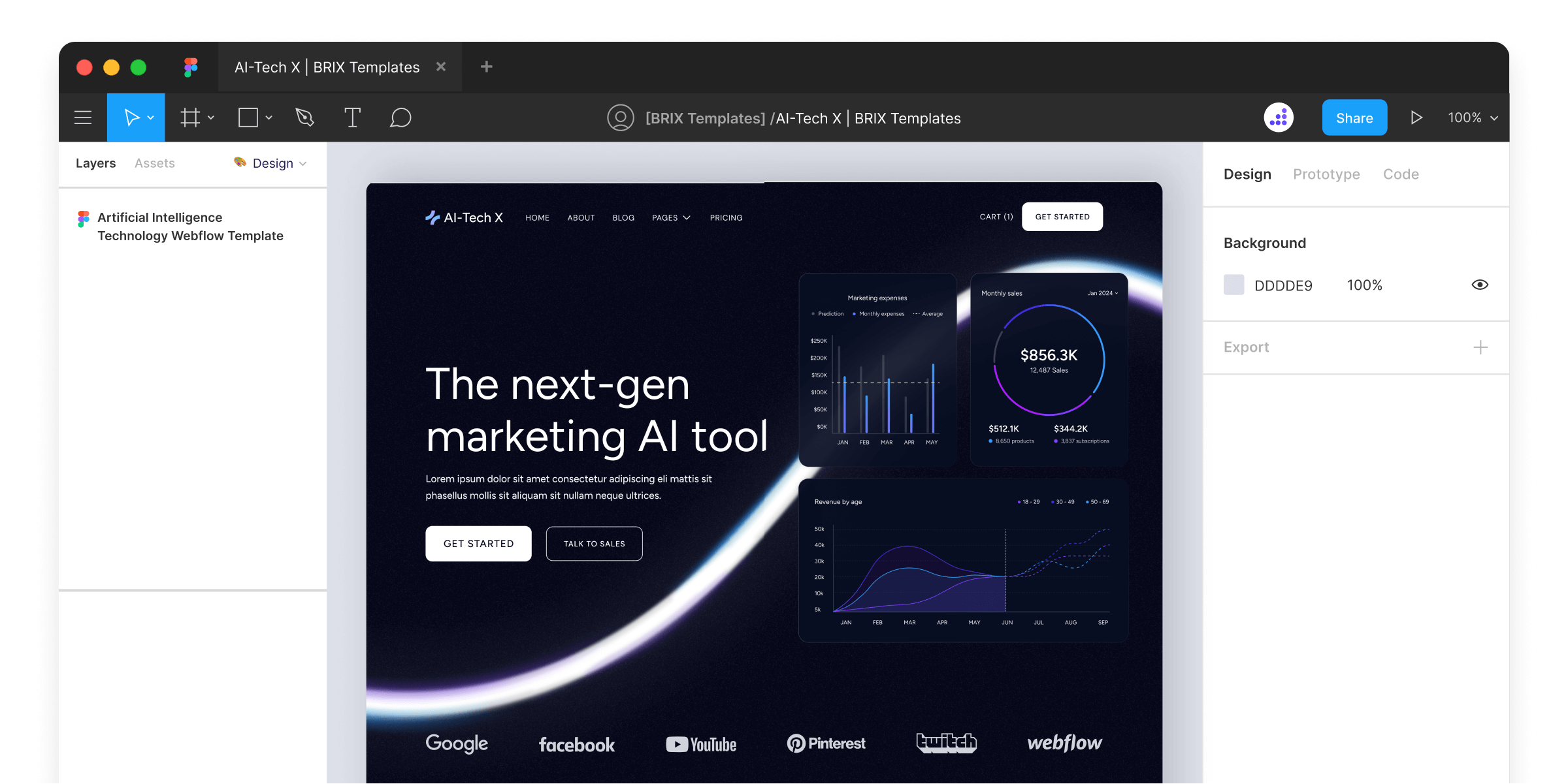 Machine Learning Figma Website Template