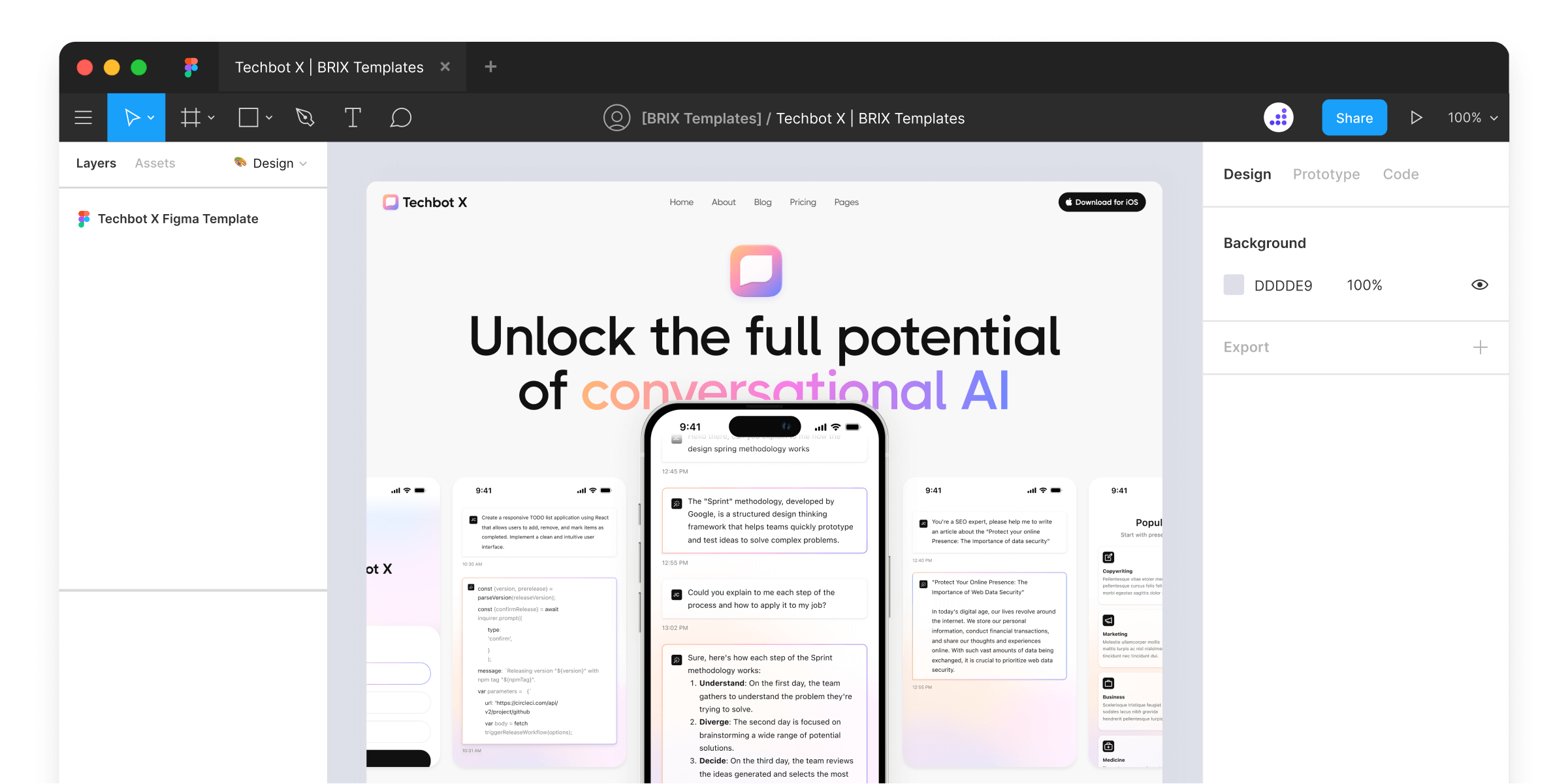 Artificial Intelligence App Figma Website Template