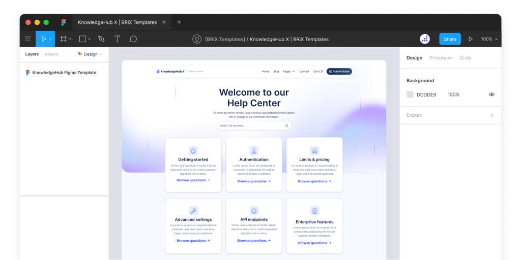 KnowledgeHub X - Help Center Figma Template - Free Figma Resource ...