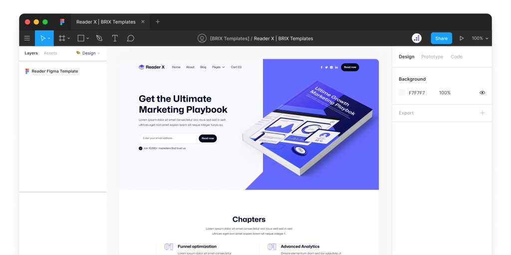 Reader X - Ebook Figma Template - Free Figma Resource | Figma Elements