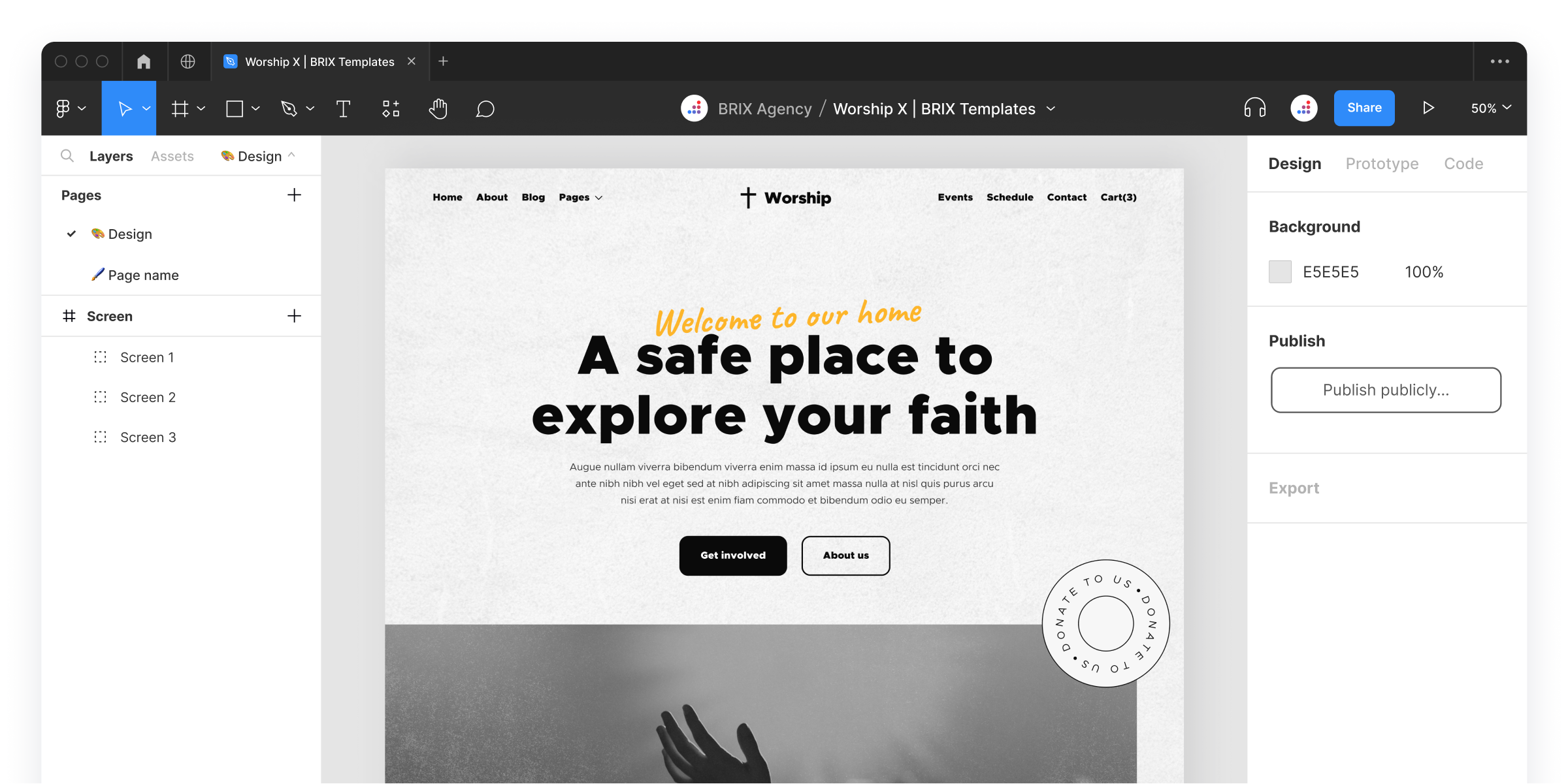 Worship Figma Website Template
