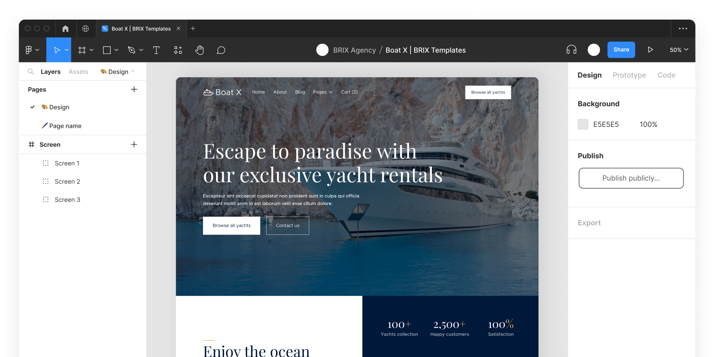 Boat Rental Figma Website Template