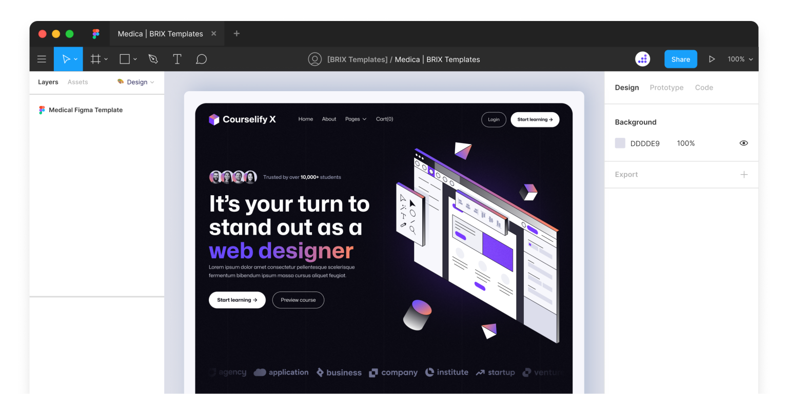 Courselify X - Course Agency Figma Template - Free Figma Resource ...