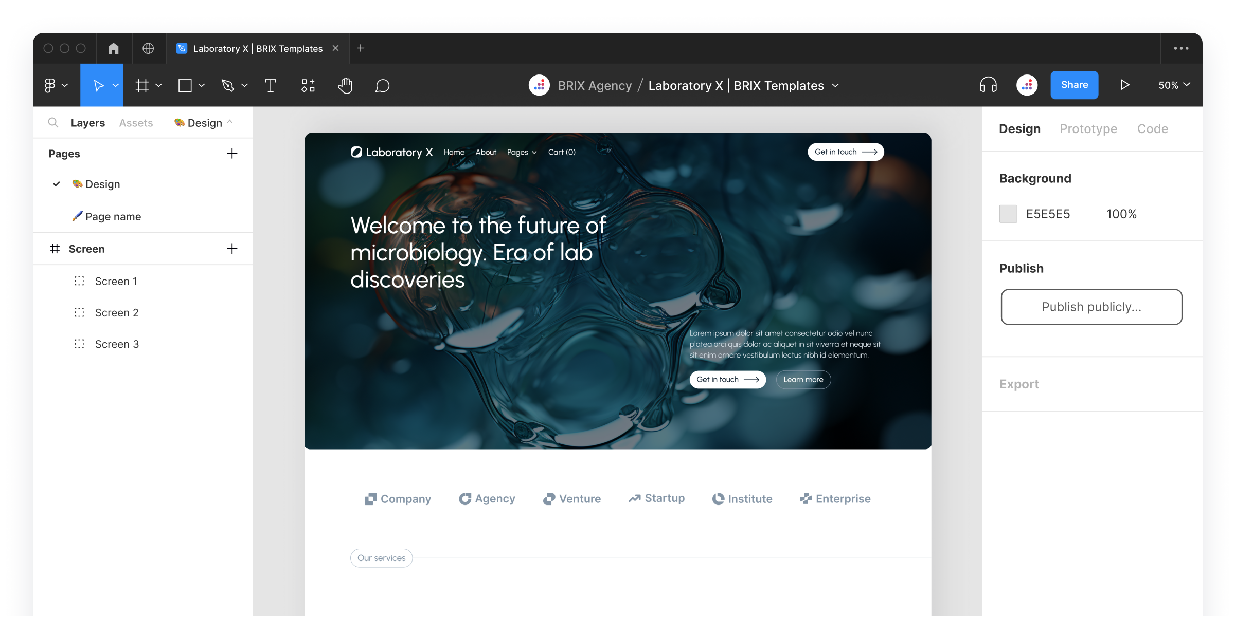 Research Center Figma Website Template