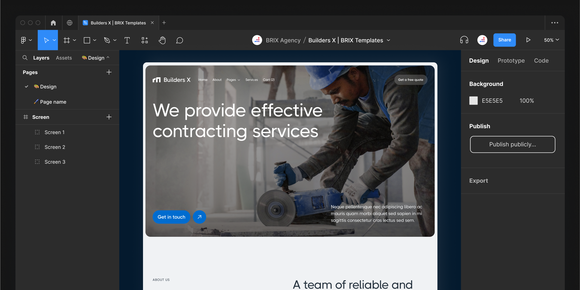 Construction Figma Website Template