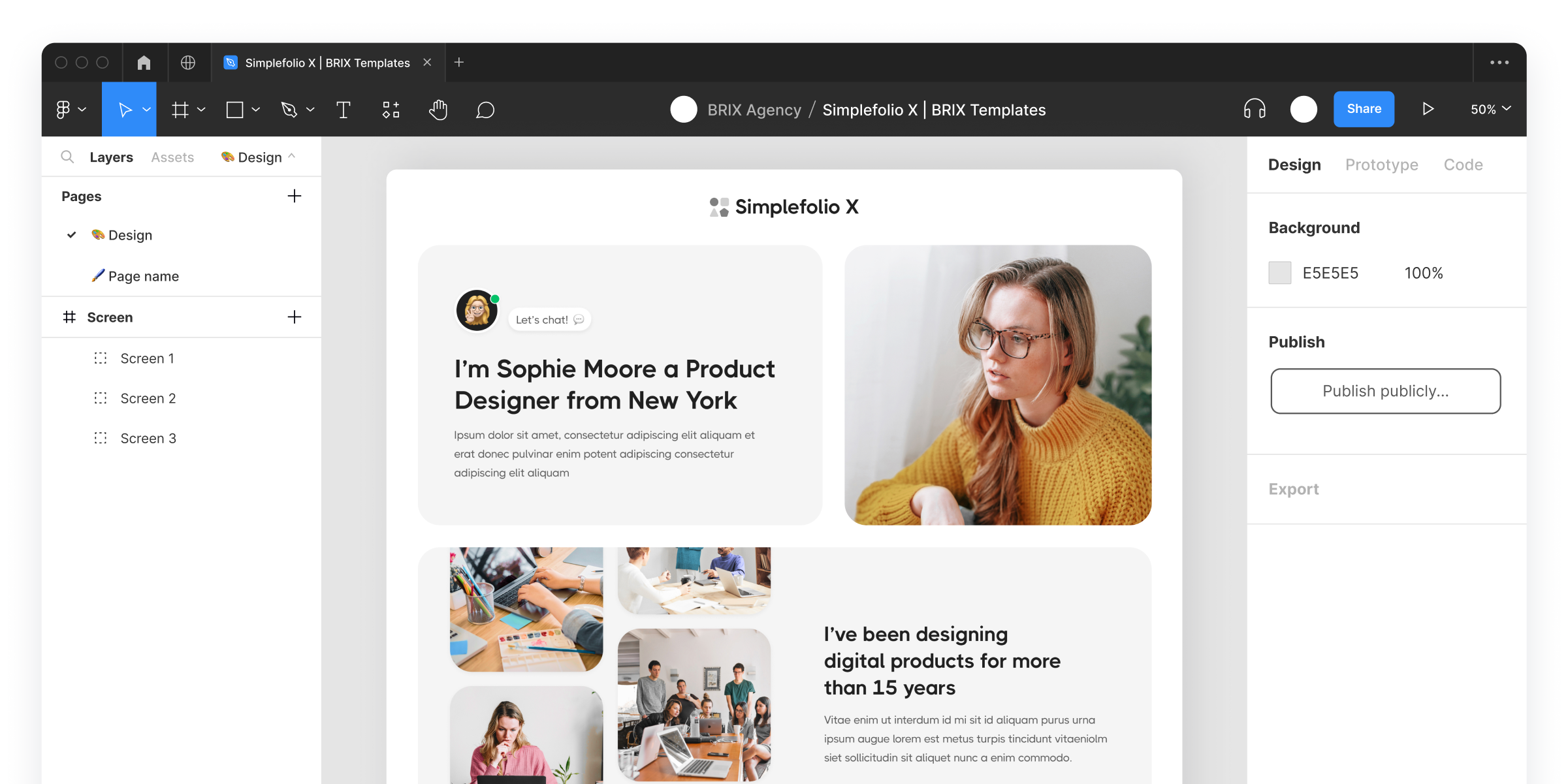 Design CV Figma Website Template