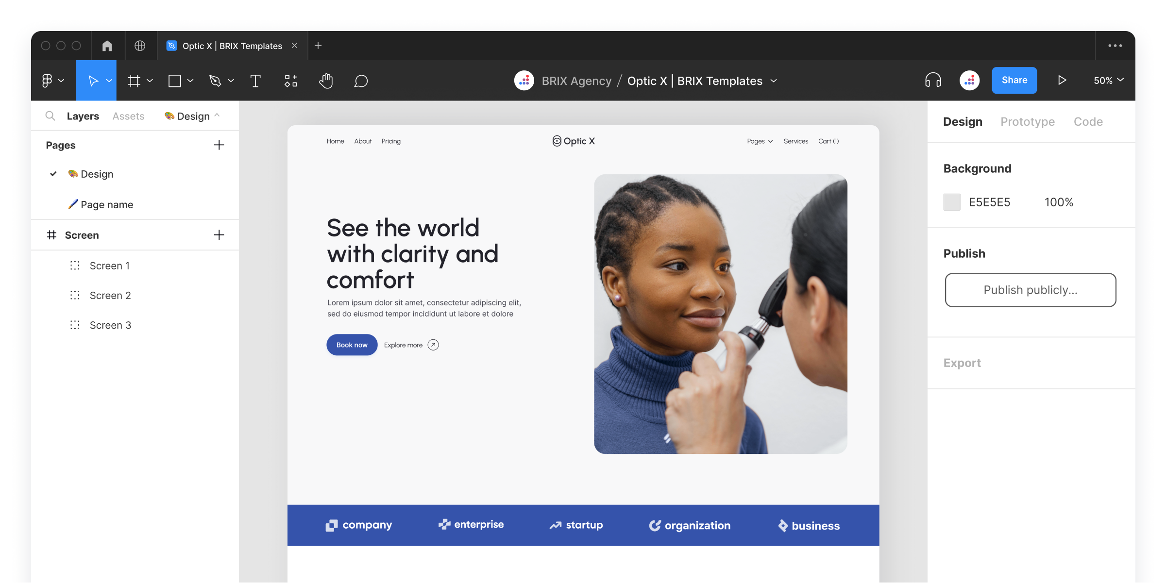 Optometry Figma Website Template