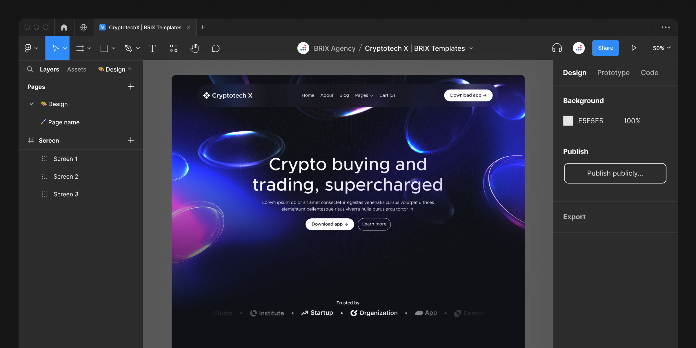 Blockchain Figma Website Template