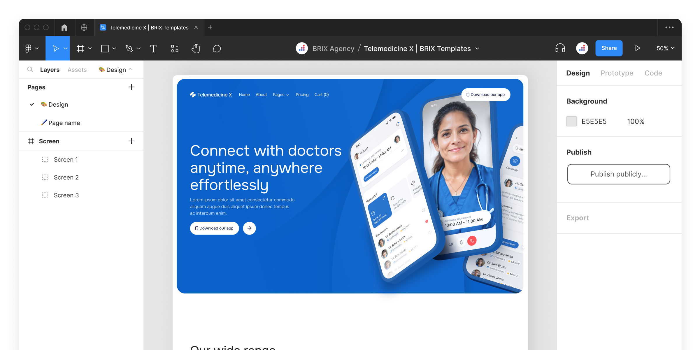 Telemedicine Figma Website Template