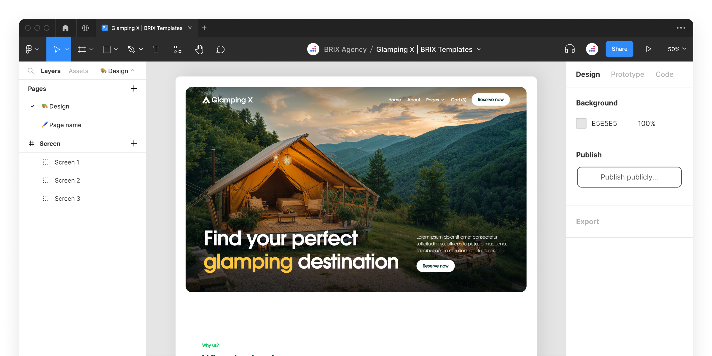 Camping Figma Website Template