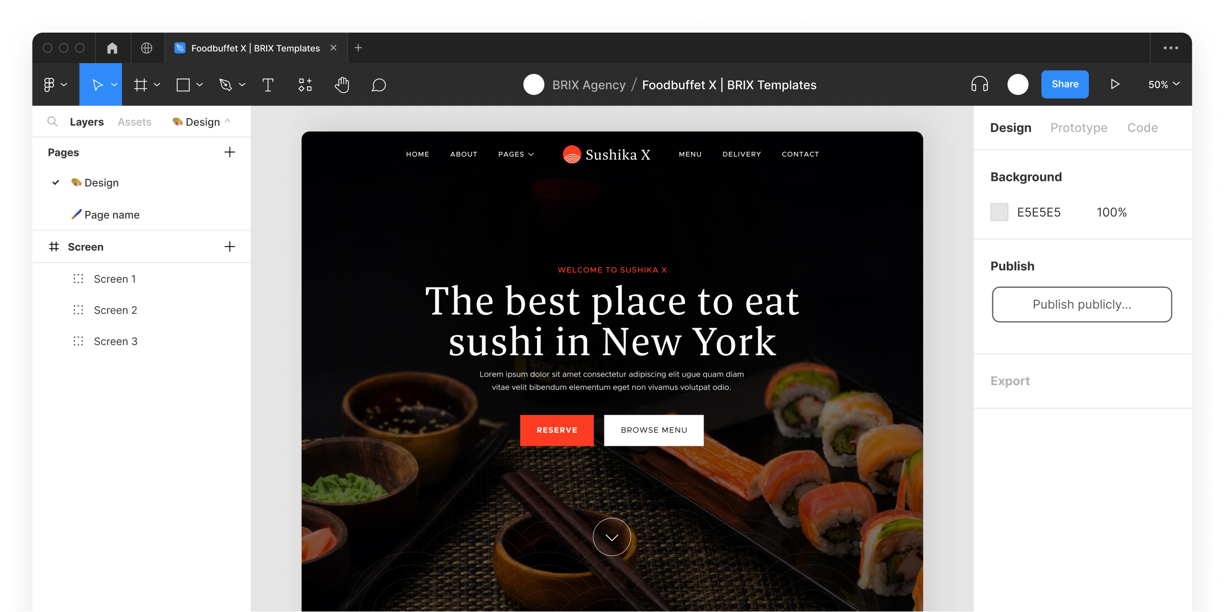 Fast Food Restaurant Figma Website Template