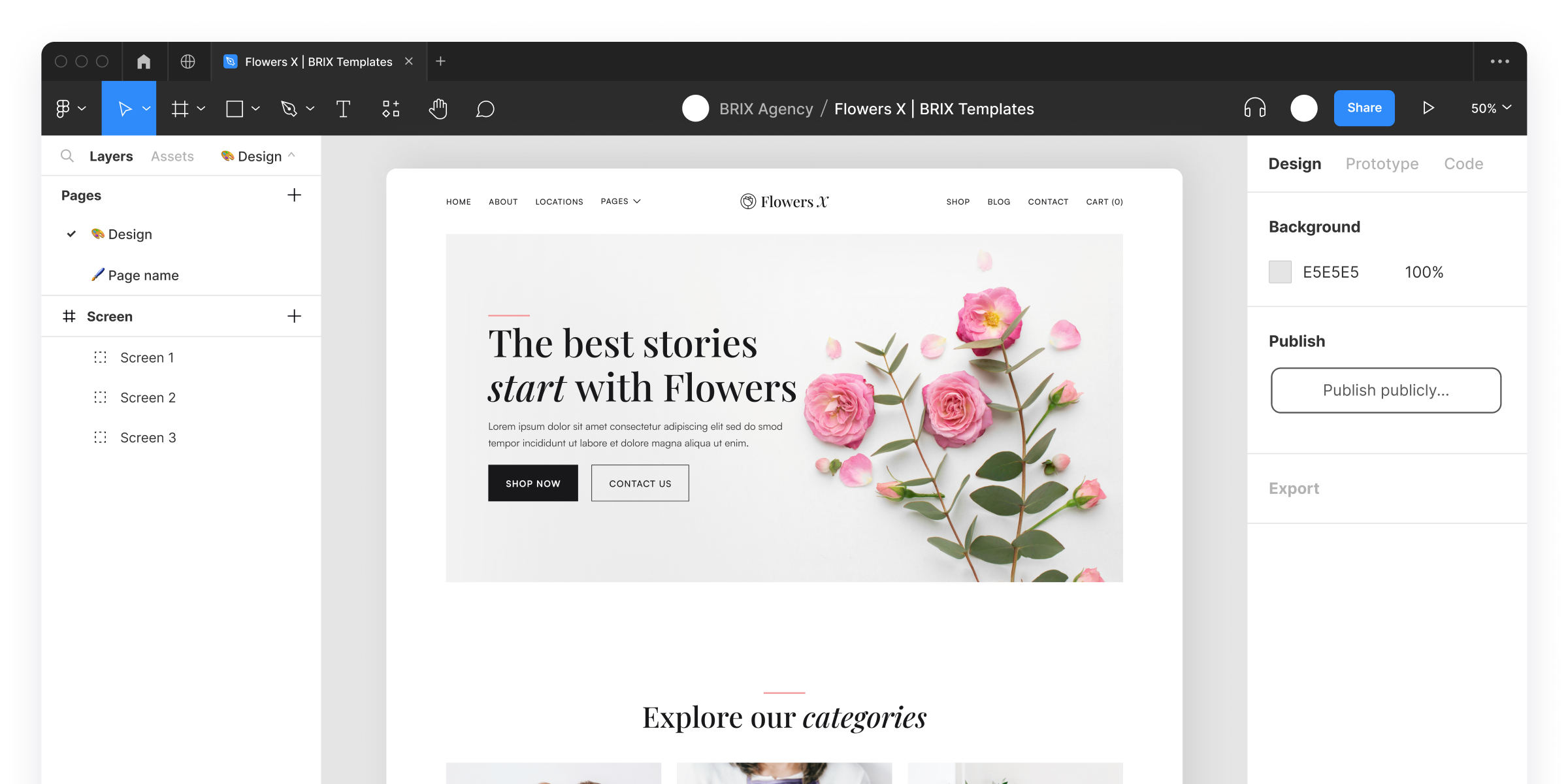 Flower Shop Figma Website Template