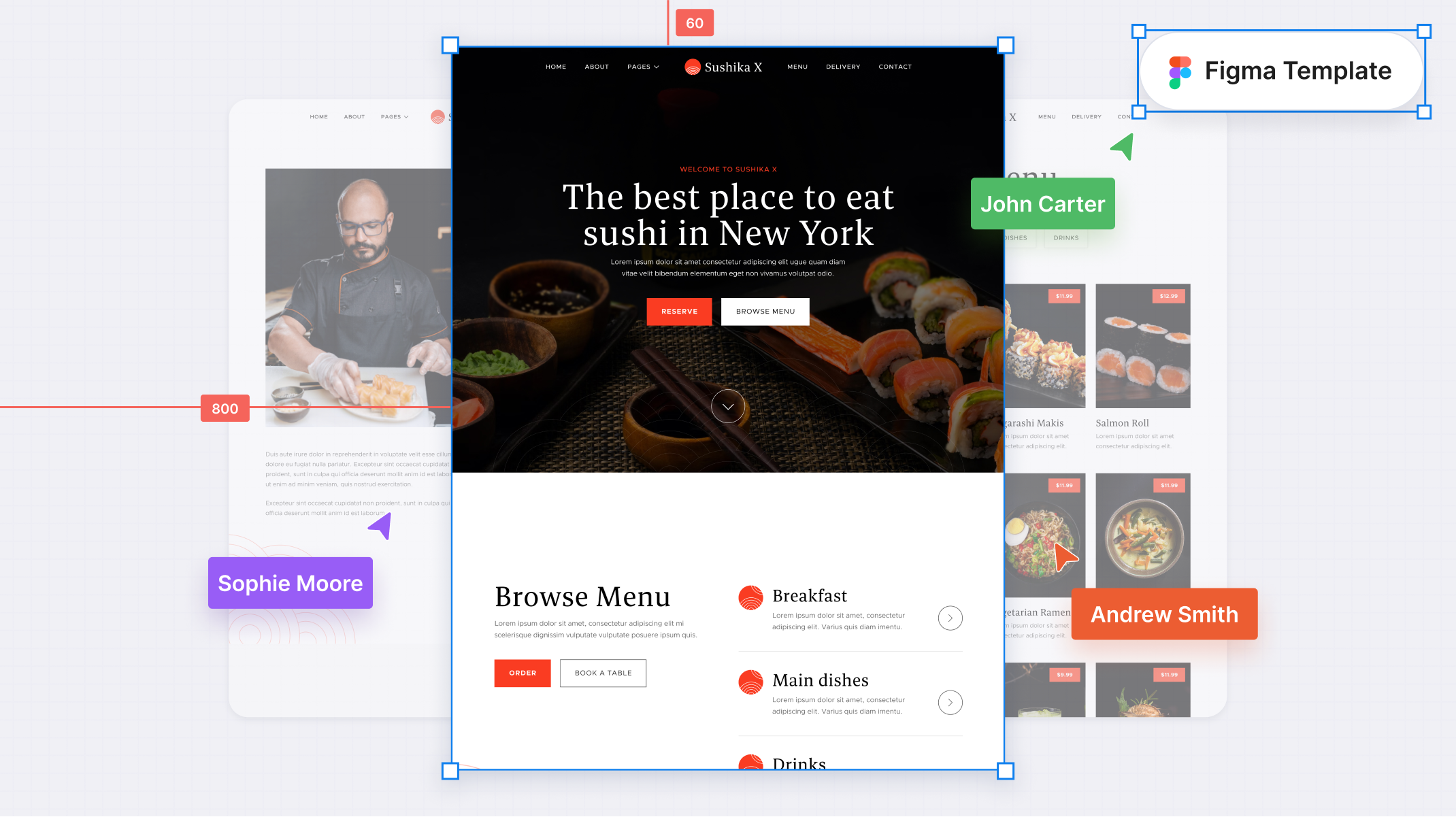 Sushi Restaurant Figma Template