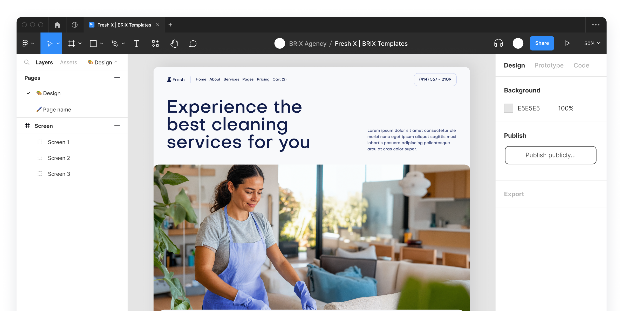 House Cleaning Figma Website Template