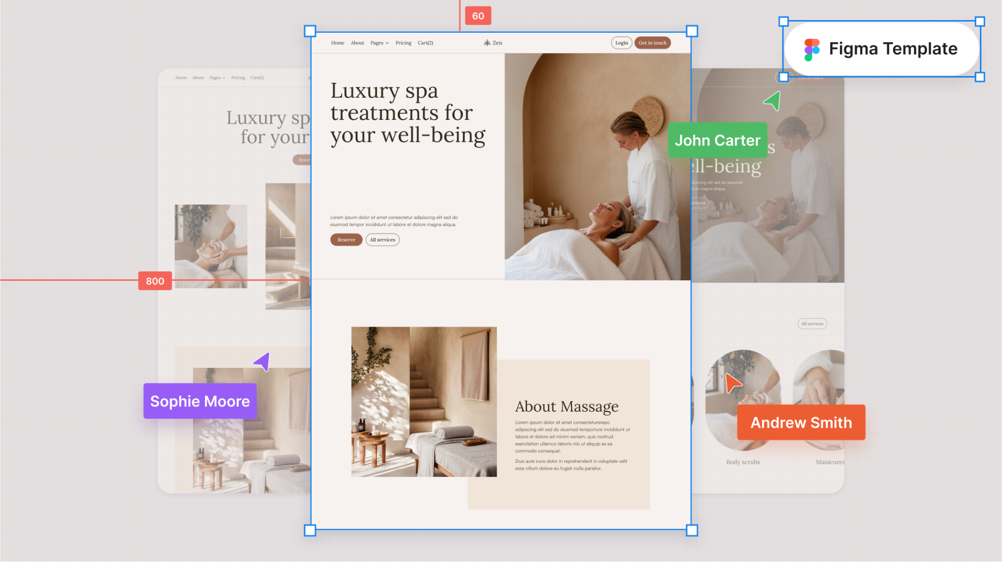 Zen - Spa & Massage Figma Template - Free Figma Resource | Figma Elements