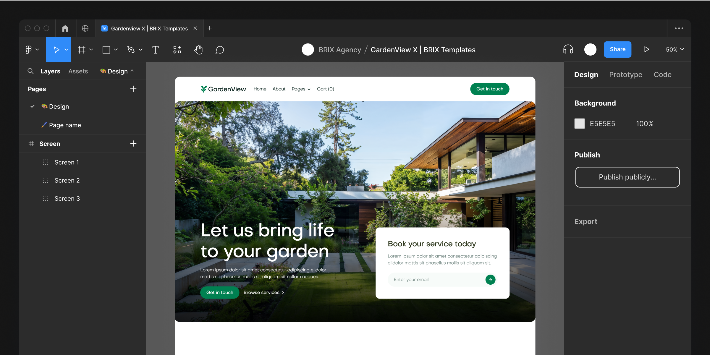 Gardening Figma Website Template