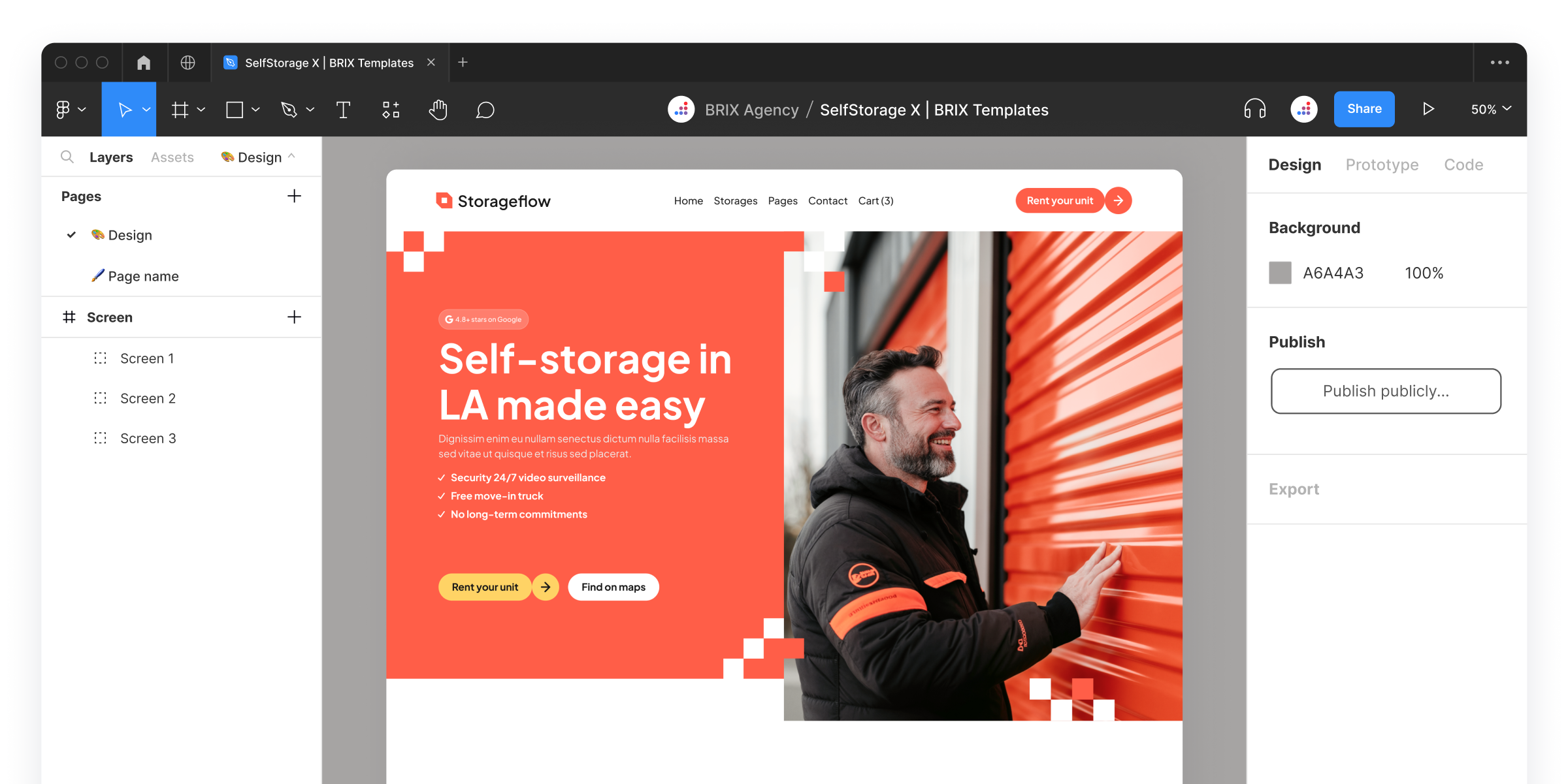 Storage Facility Figma Website Template