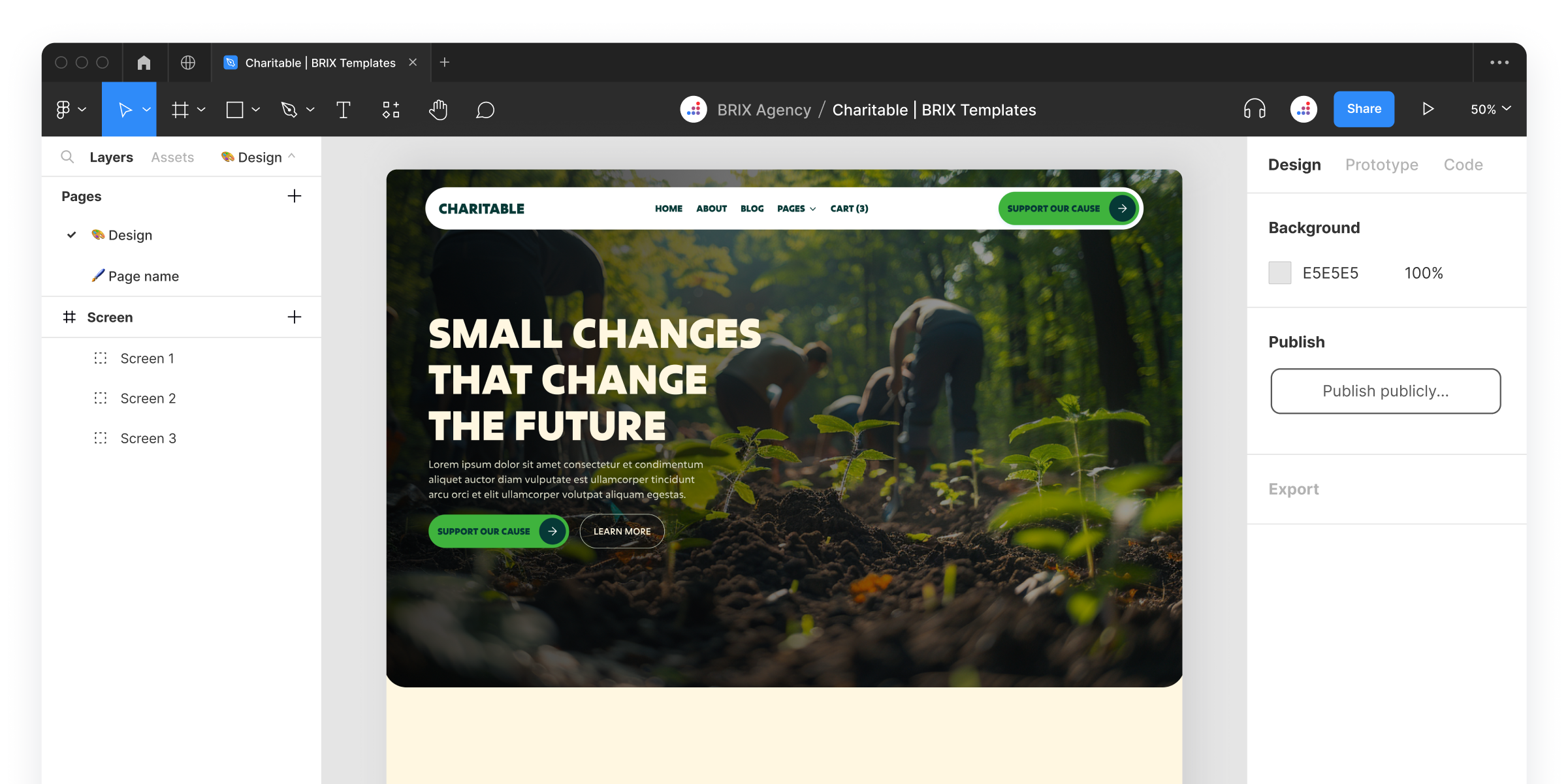 Charitable Aid Organization Figma Website Template