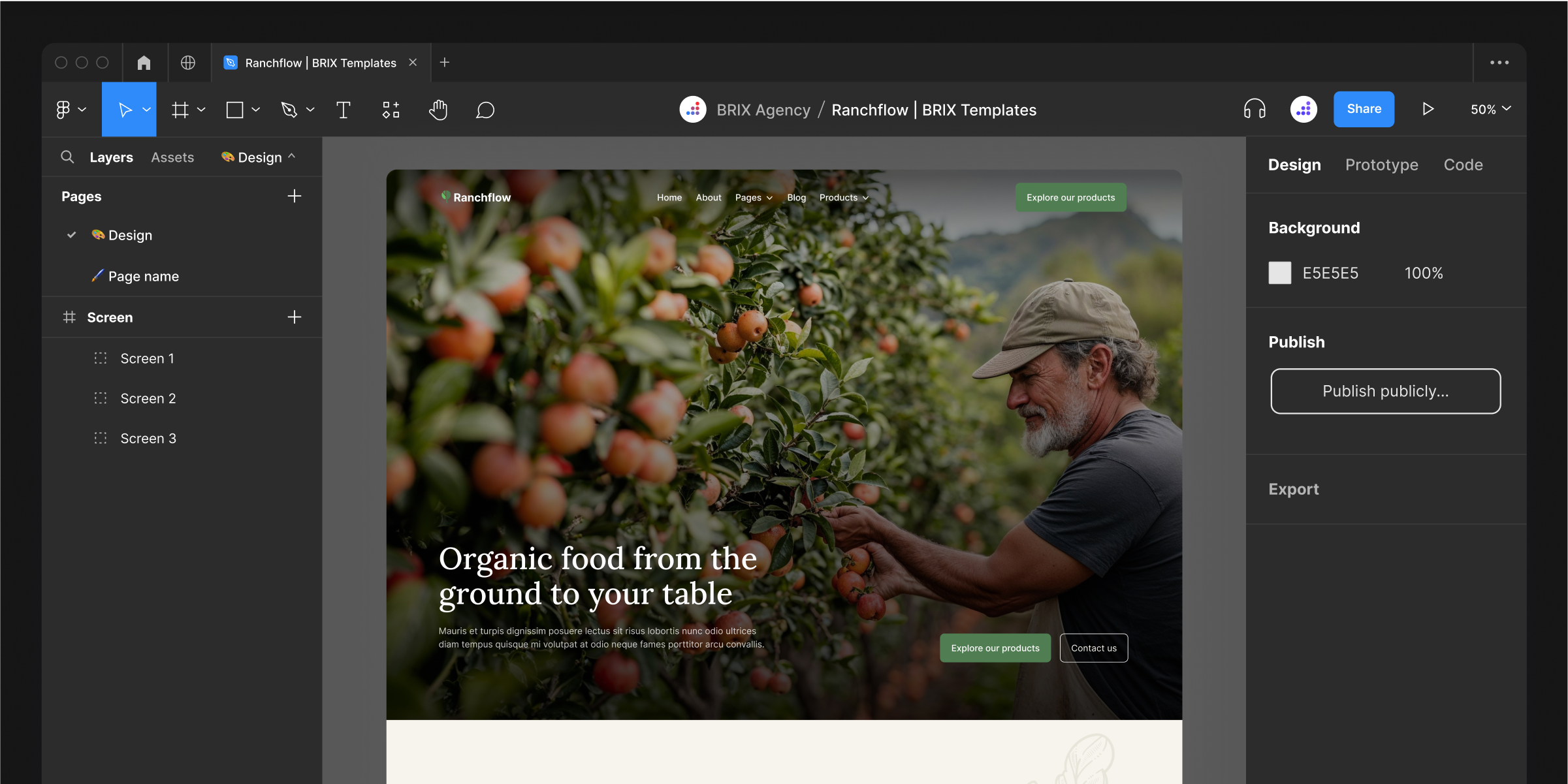 Farm Shop Figma Website Template