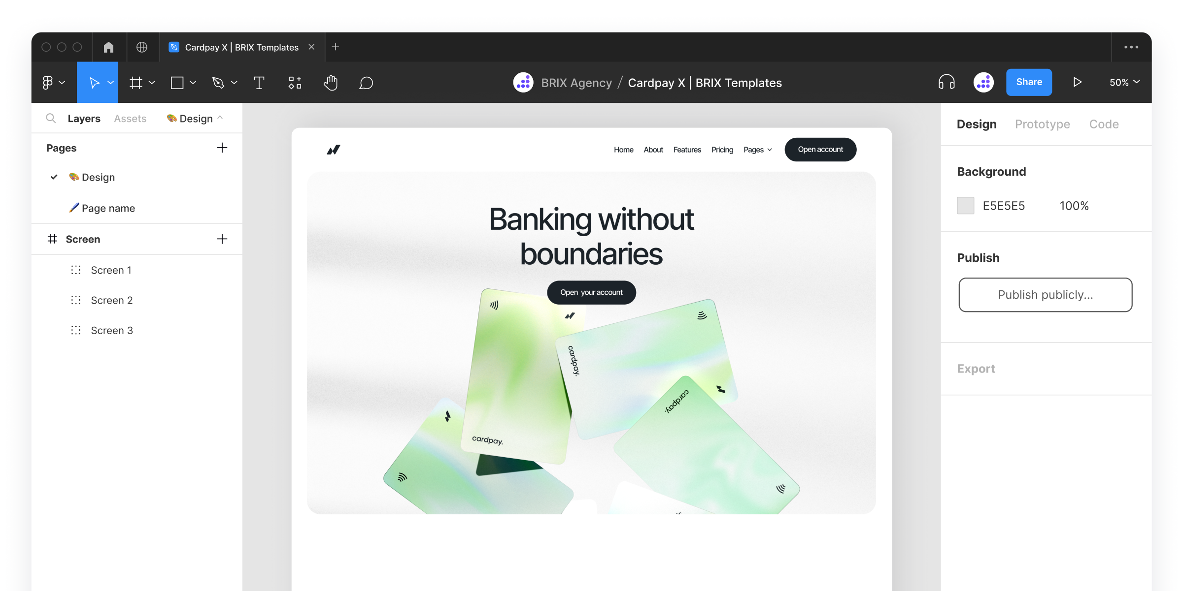Bank Figma Website Template