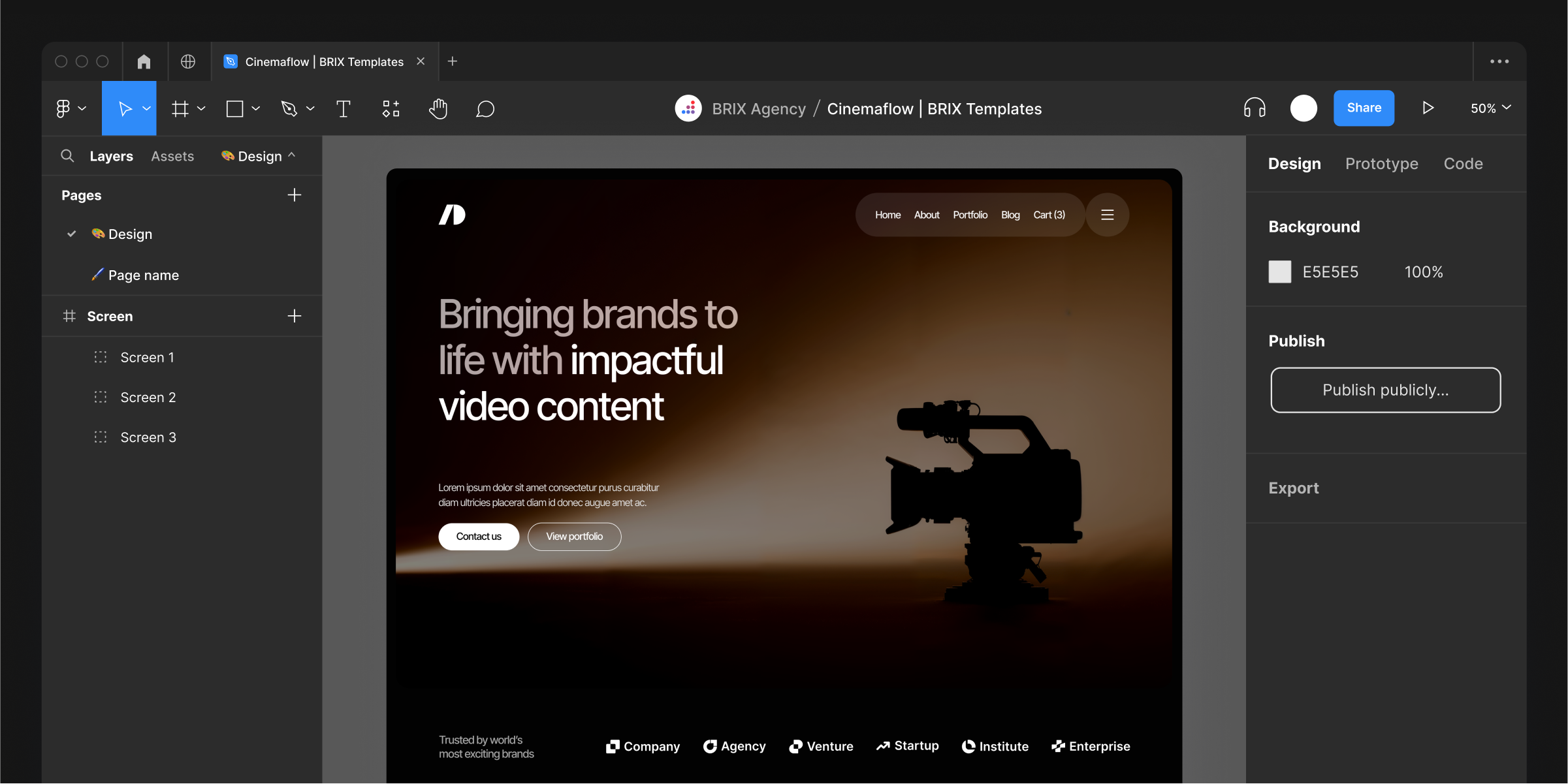 Video Production Figma Website Template