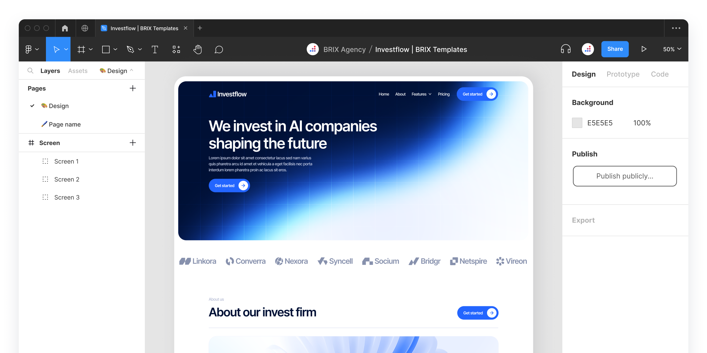 Investment Firm Figma Website Template